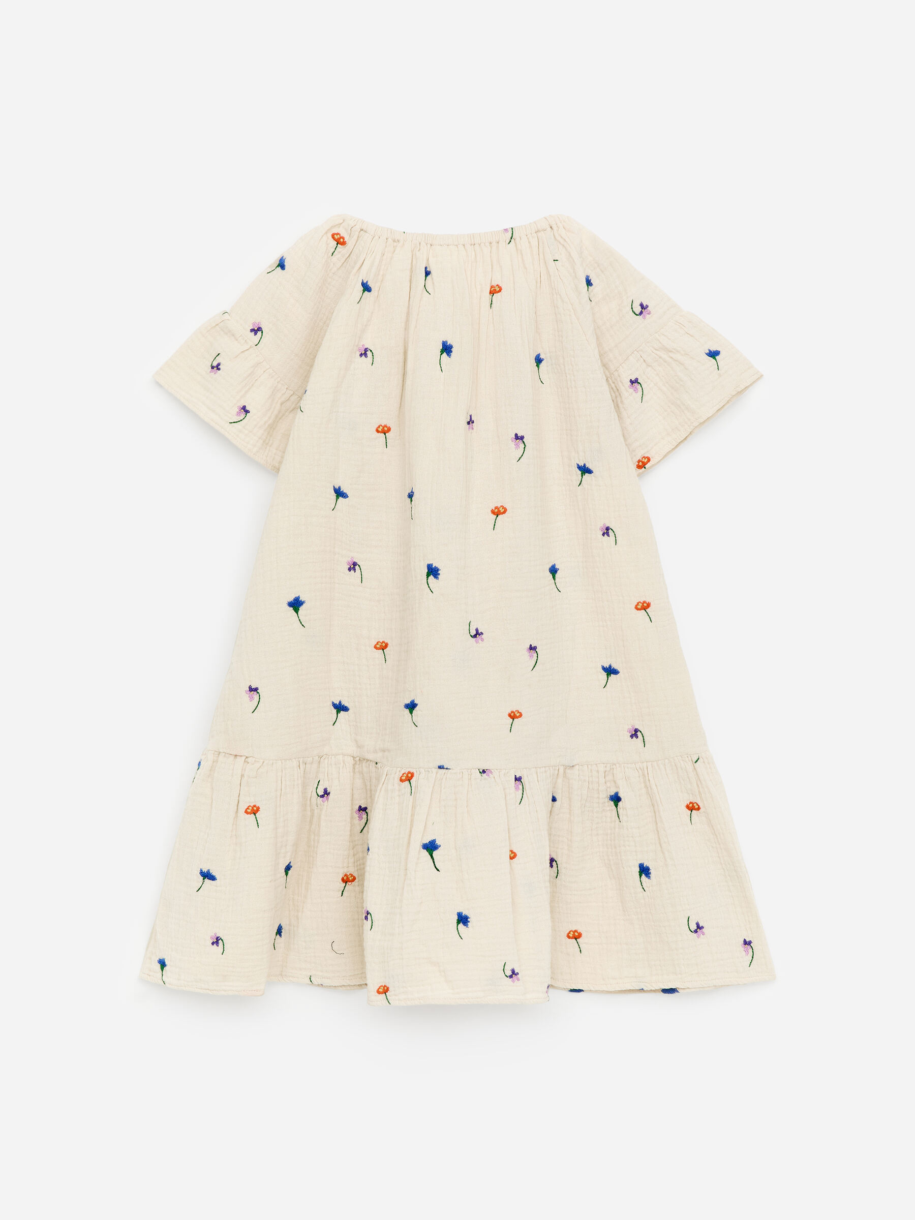 Embroidered Frill Dress - Off White/Florals - Relaxed fit - Children - StillMedia/DescriptiveStillLife - 2