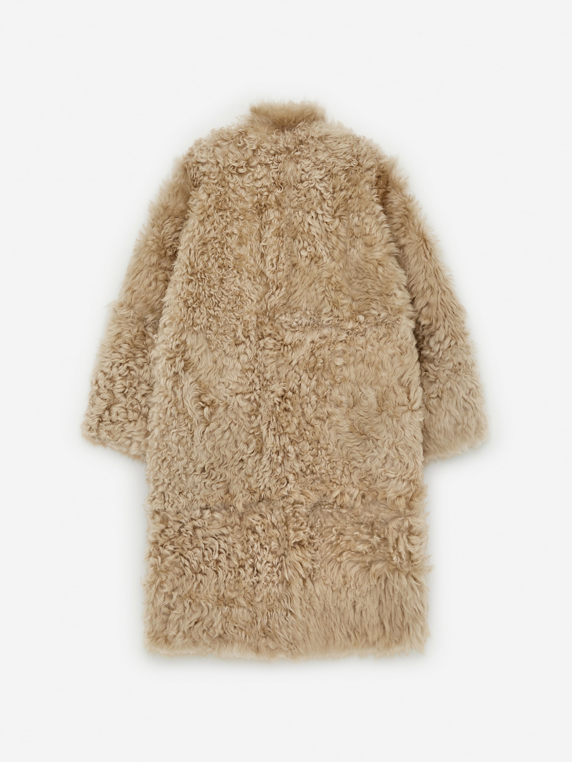 Manteau en peau lainée - Beige poudré - Regular fit - Femme - StillMedia/DescriptiveStillLife - 4