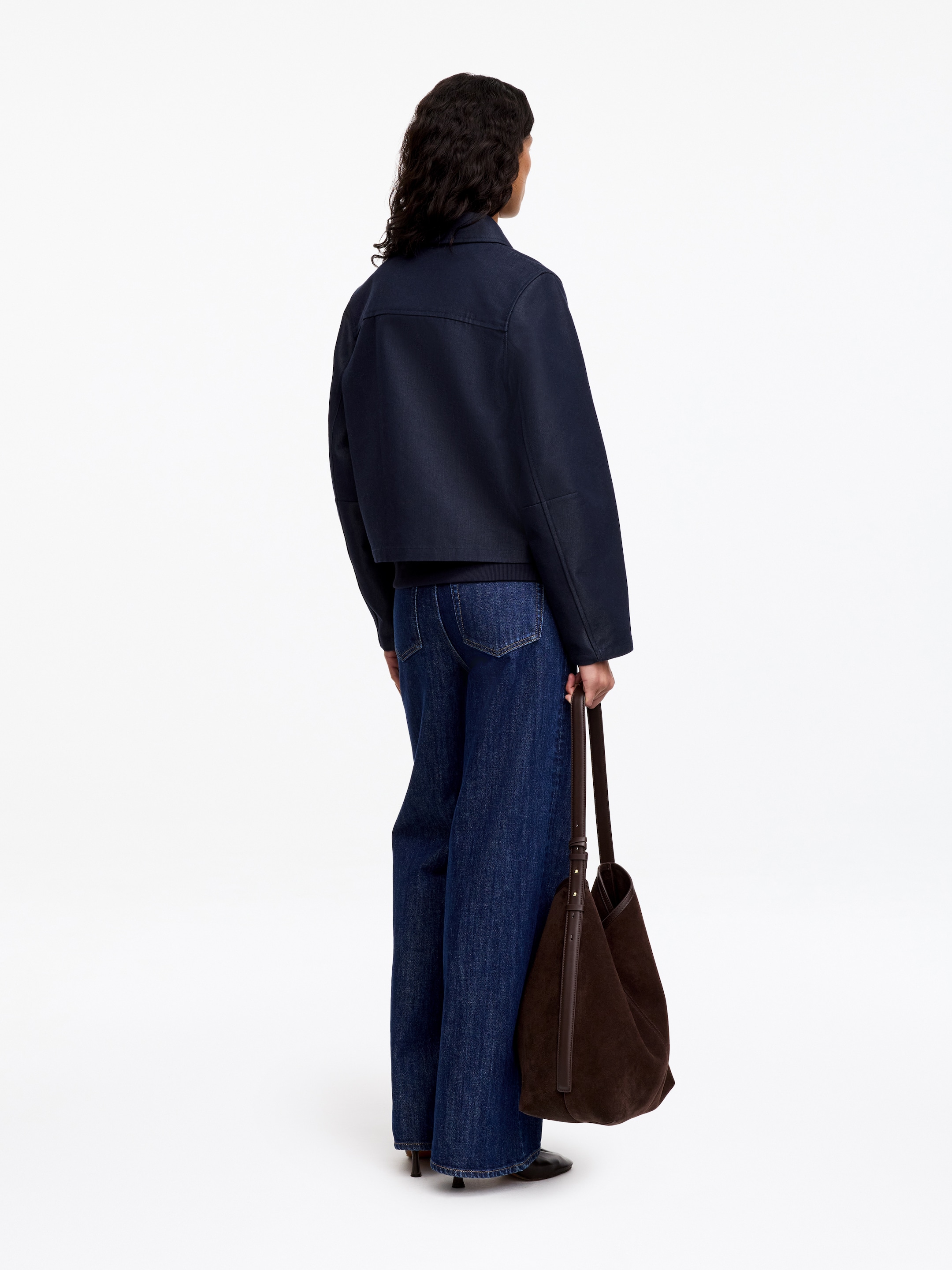 Lustrous Cotton-Blend Overshirt - Steel Blue - Regular fit - Women - StillMedia/Lookbook - 2