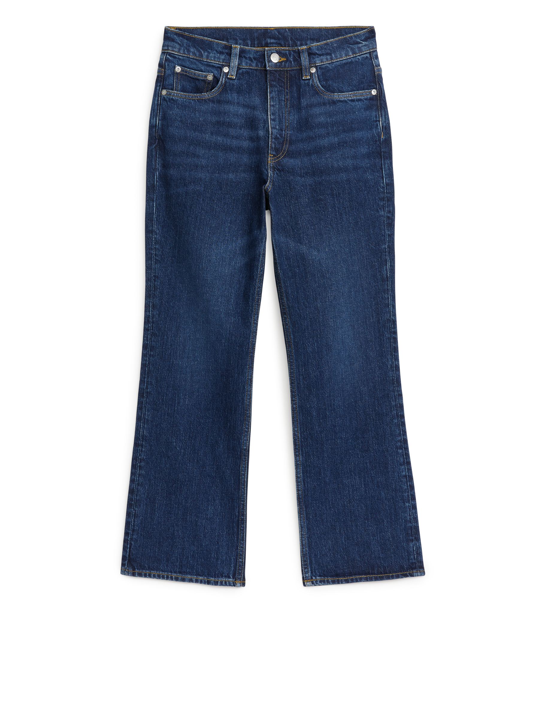 FERN CROPPED Flared Stretch Jeans - Dark Blue - Slim fit - Women - StillMedia/DescriptiveStillLife - 1