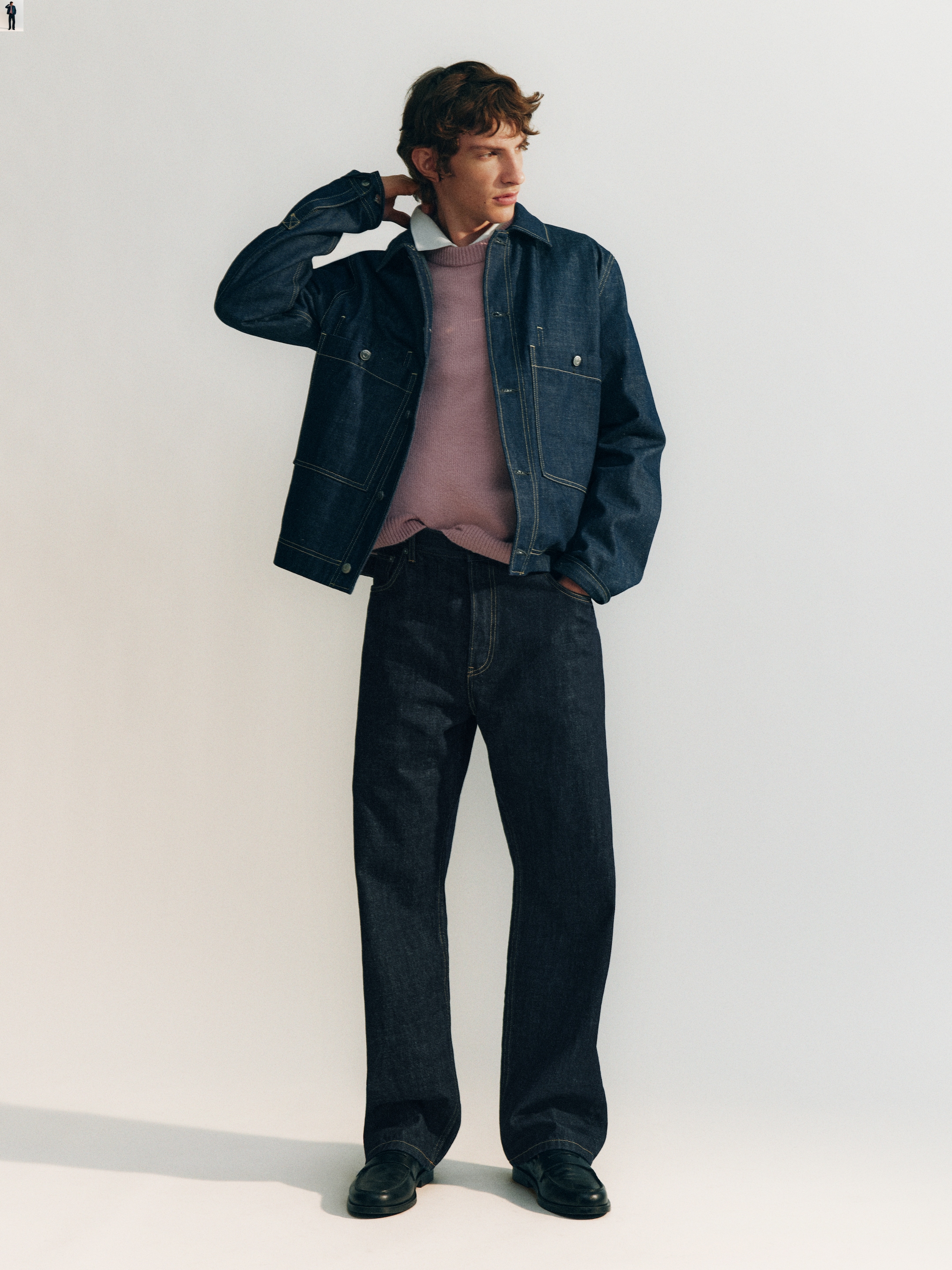 Knitted Crewneck Jumper - Dusty Pink - Loose fit - Men - StillMedia/Environmental - 1