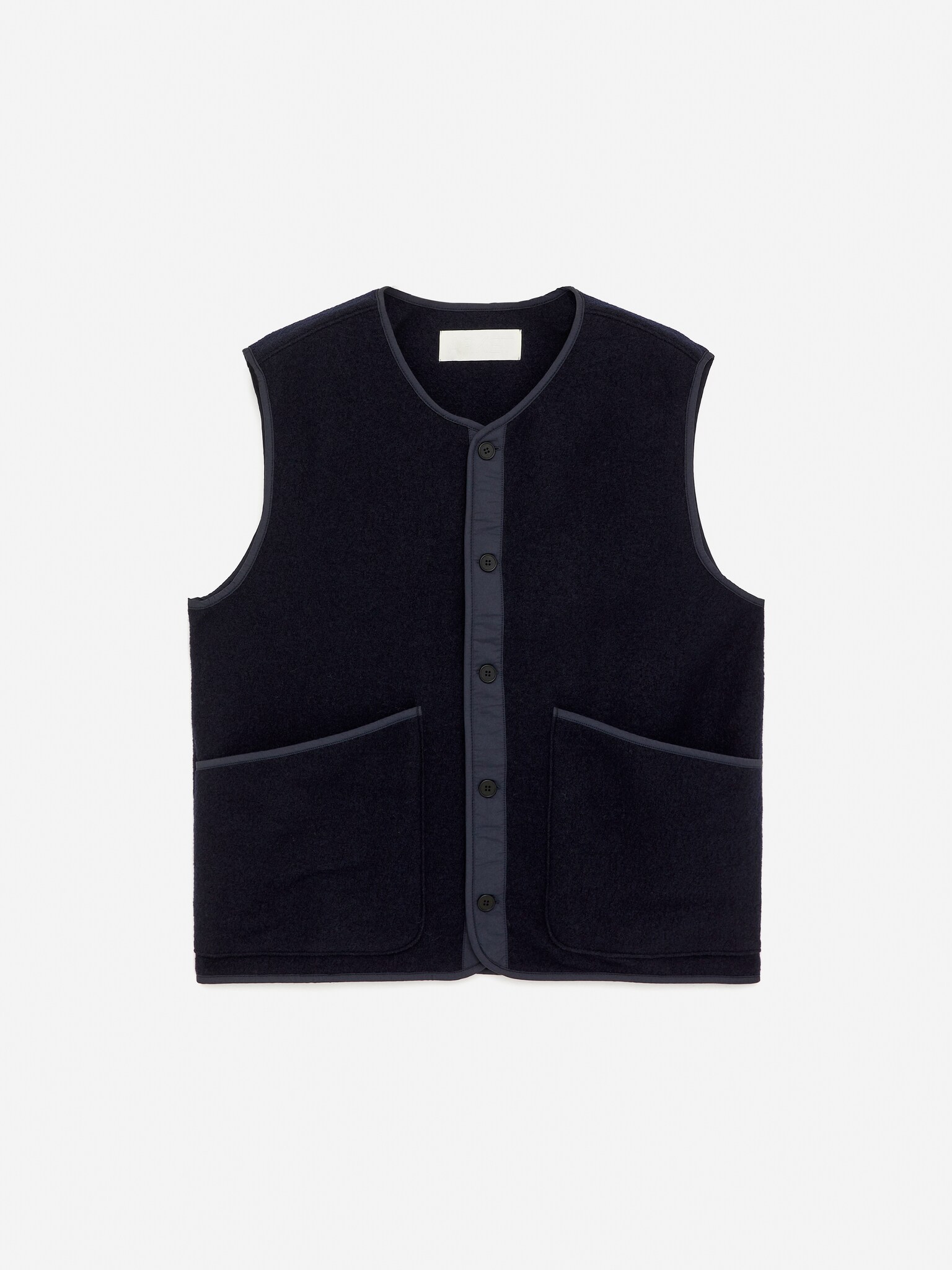 2-in-1 Wool Vest - Dark Blue - 2