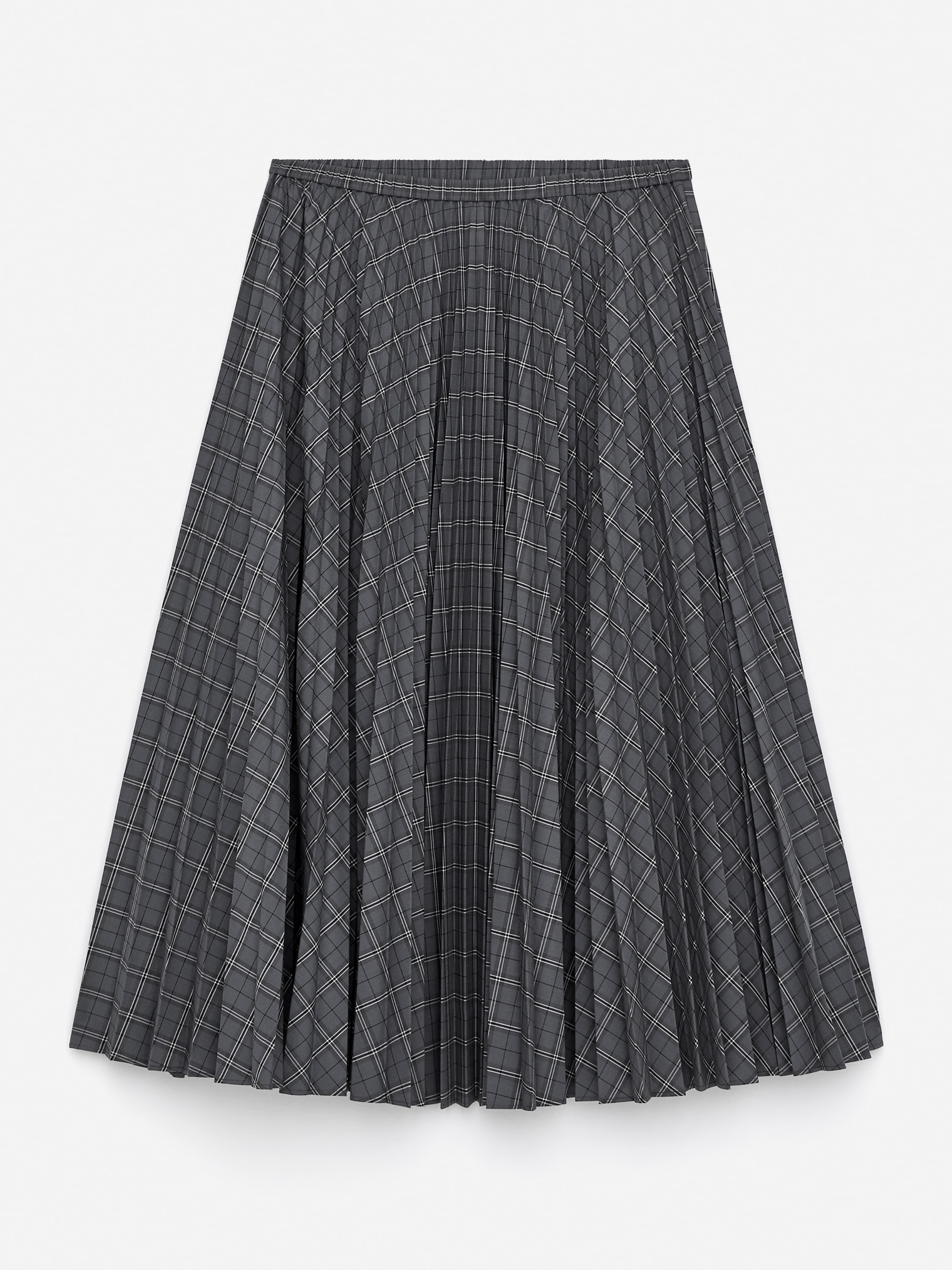 Pleated Skirt - Grey/Checkered