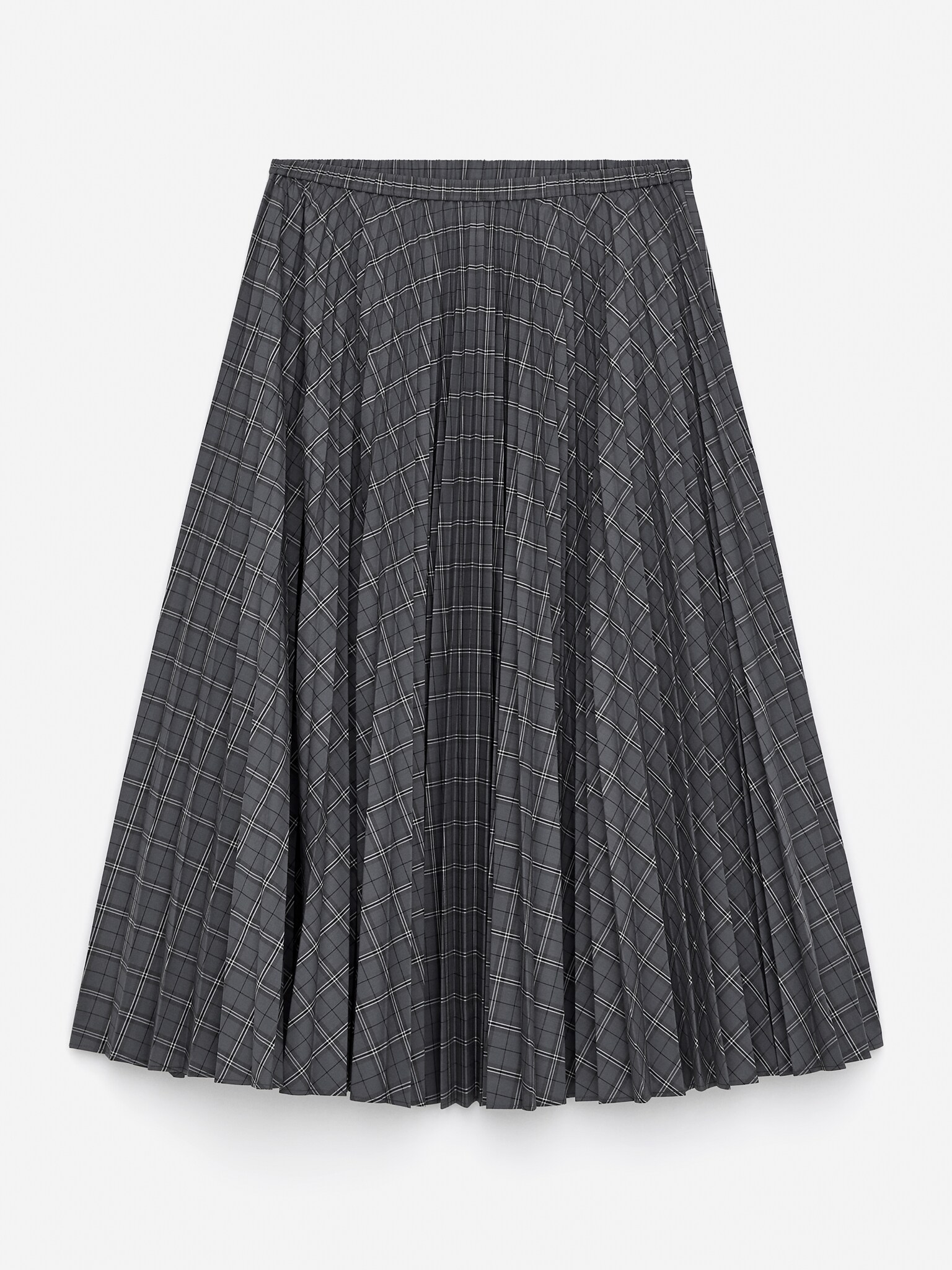 Pleated Skirt - Grey/Checkered - 2