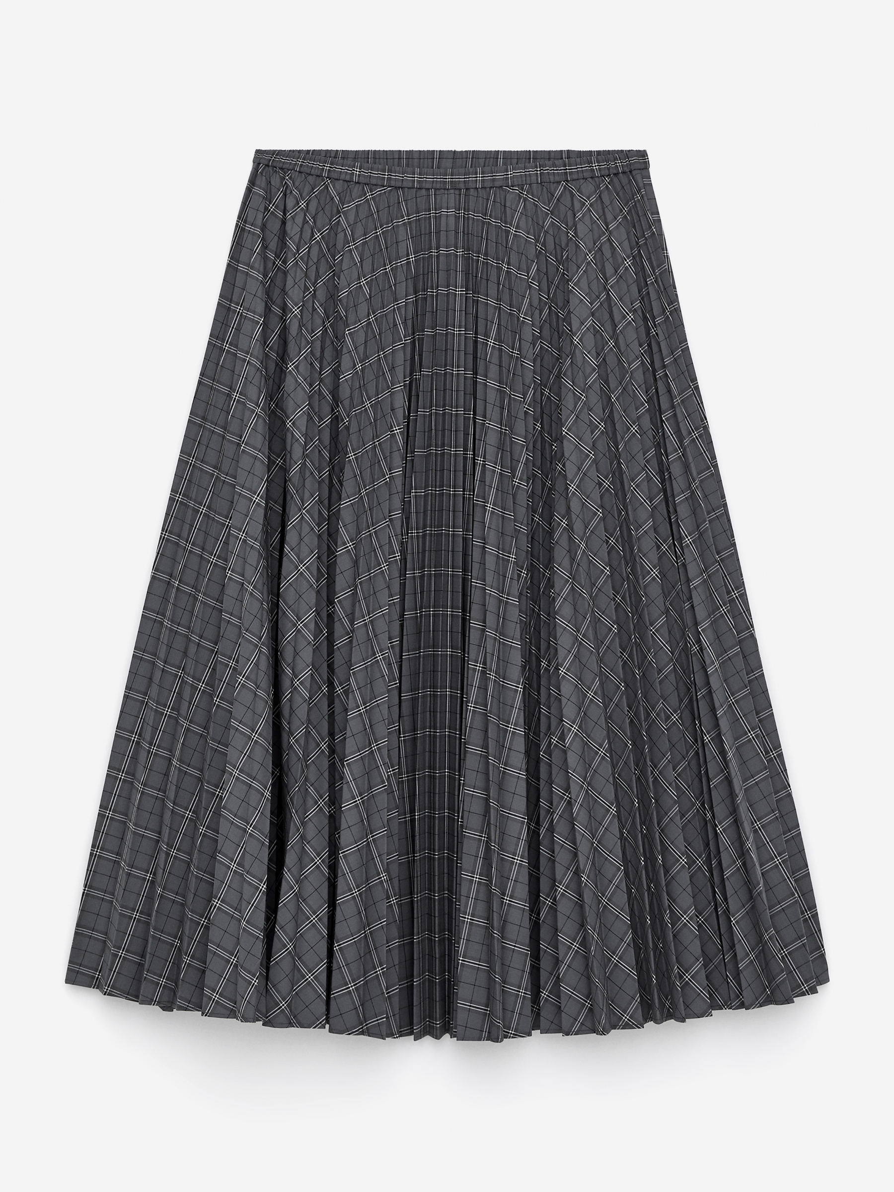 Pleated Skirt-Grey-16318