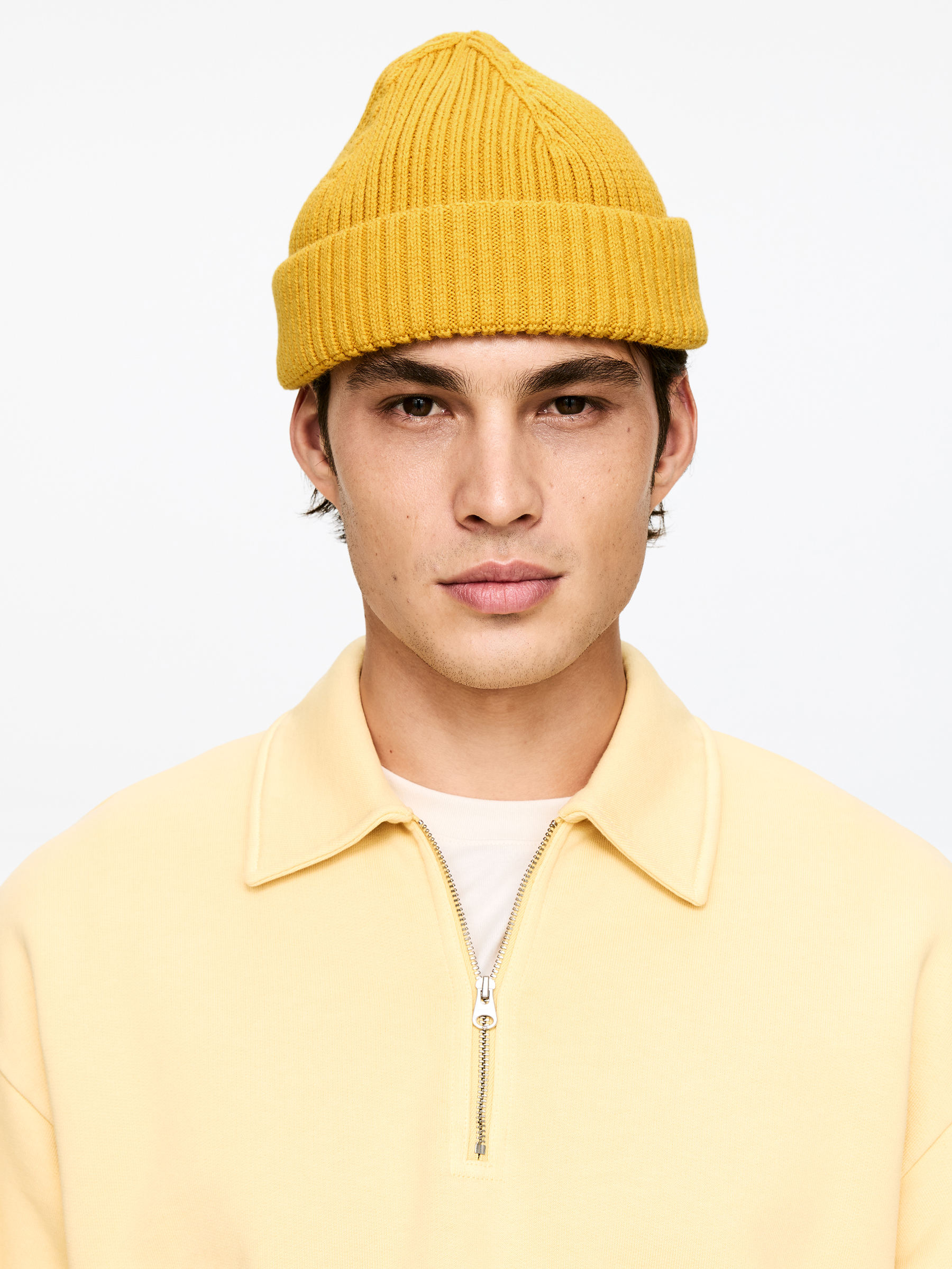 Gorro de canalé de mezcla de lana - Amarillo - Men - StillMedia/Lookbook - 2