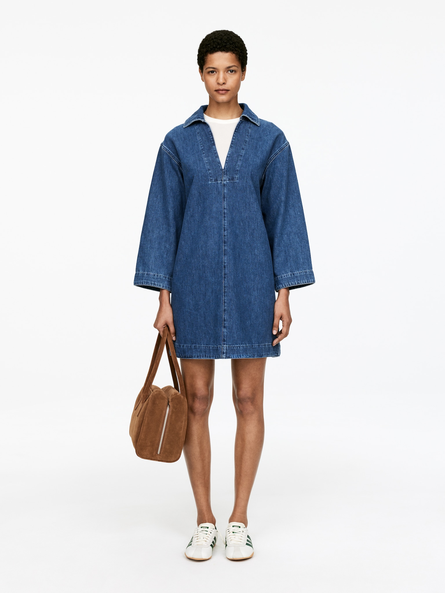 Denim Tunic - Blue/White
