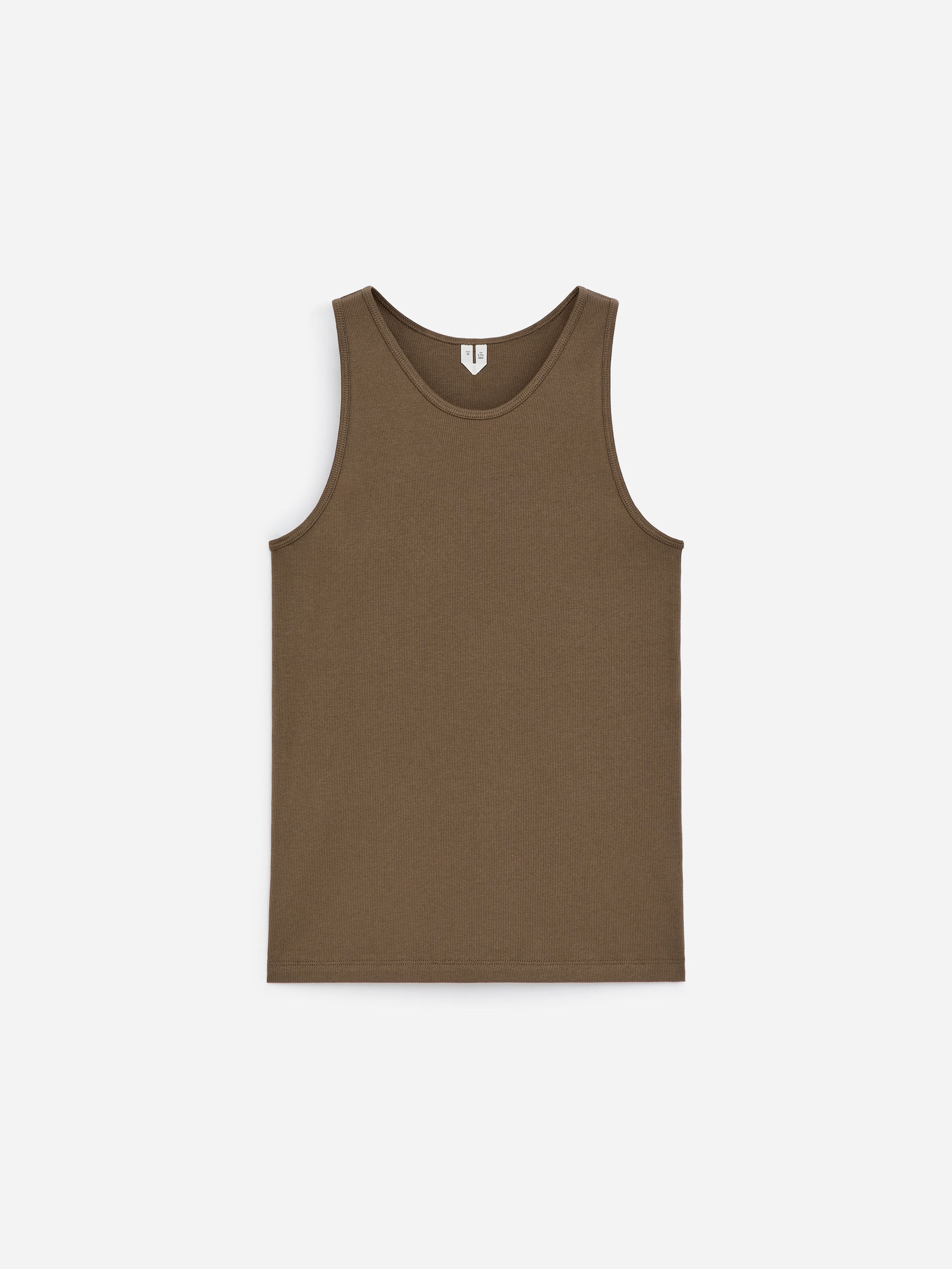 Top de tirantes de tipo deportivo de canalé-Marrón-18263