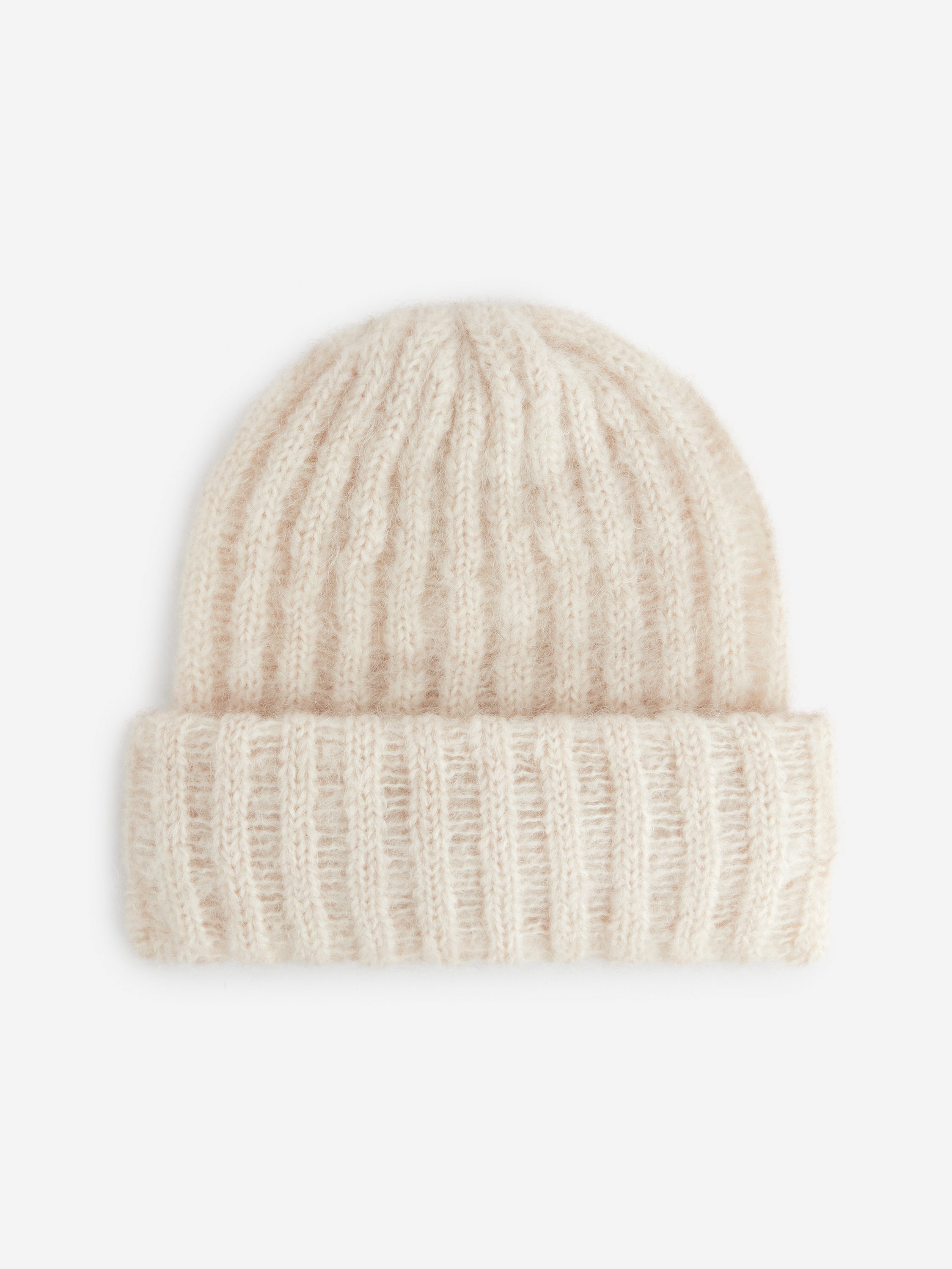 Wool-Mohair Beanie-Beige-6217