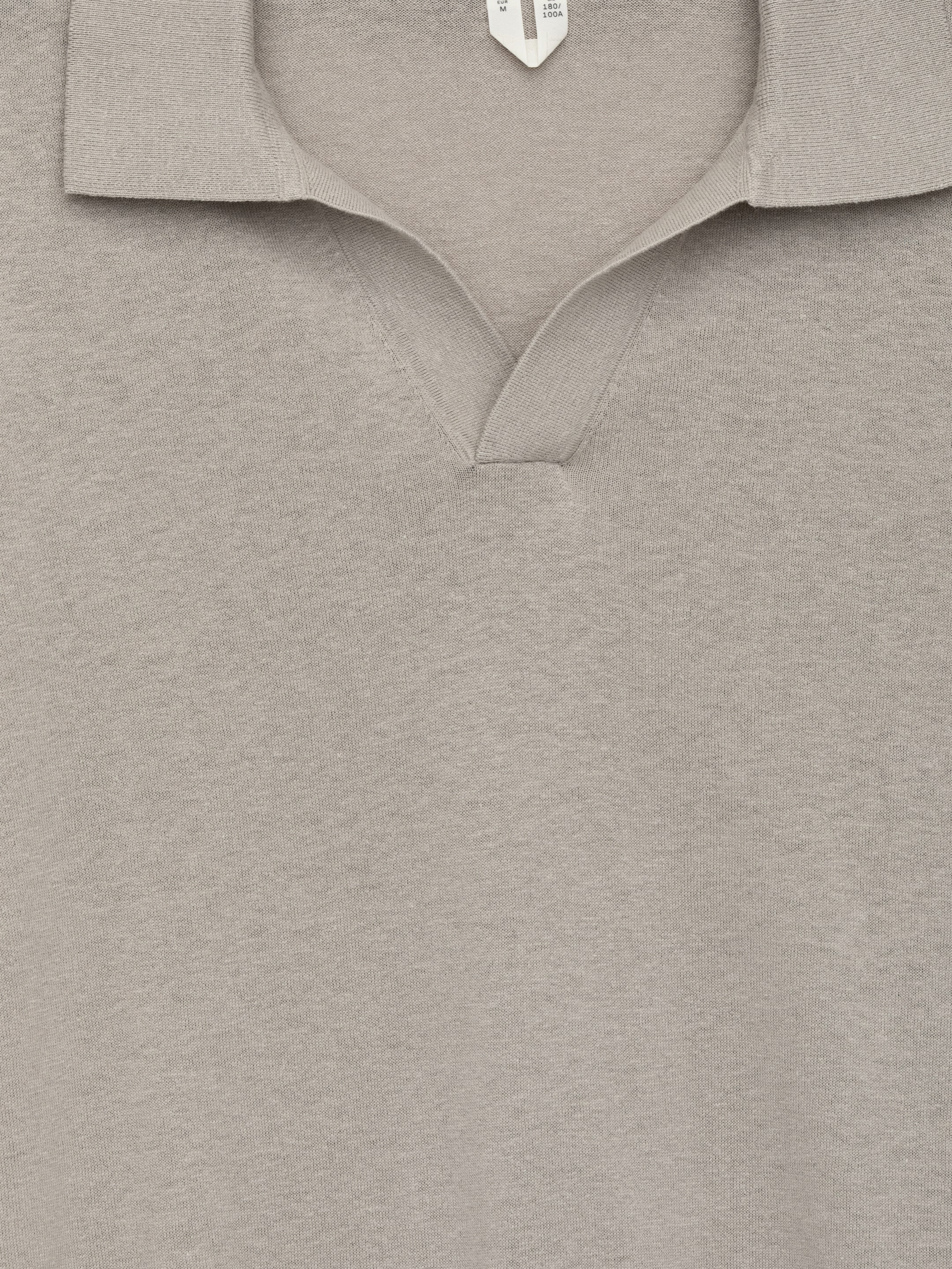 Cotton Linen Polo Shirt - Light Mole - Regular fit - Men - StillMedia/DescriptiveDetail - 2