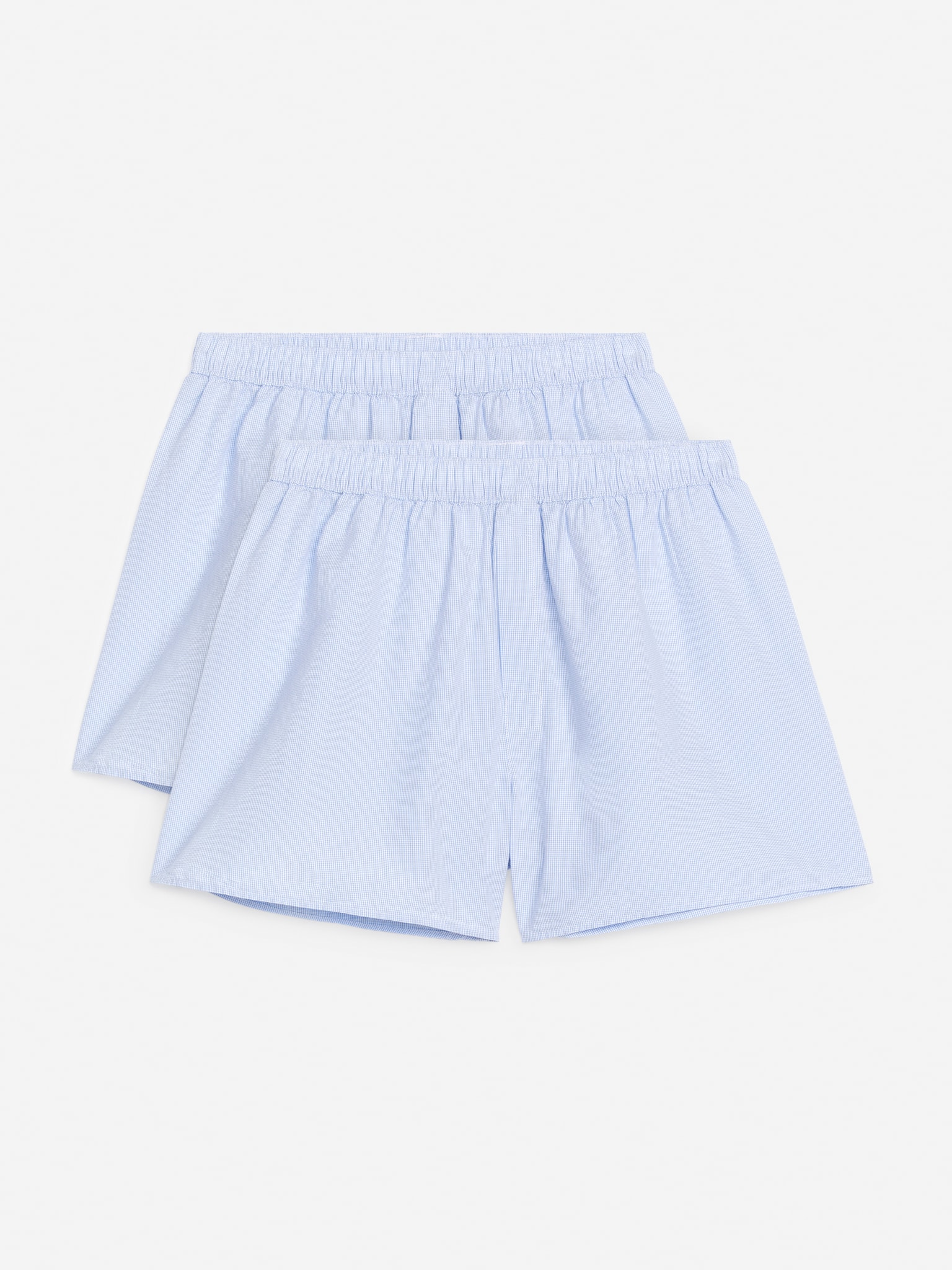 Woven Boxers, Set of 2 - Light Blue/Mini check/Dark Blue