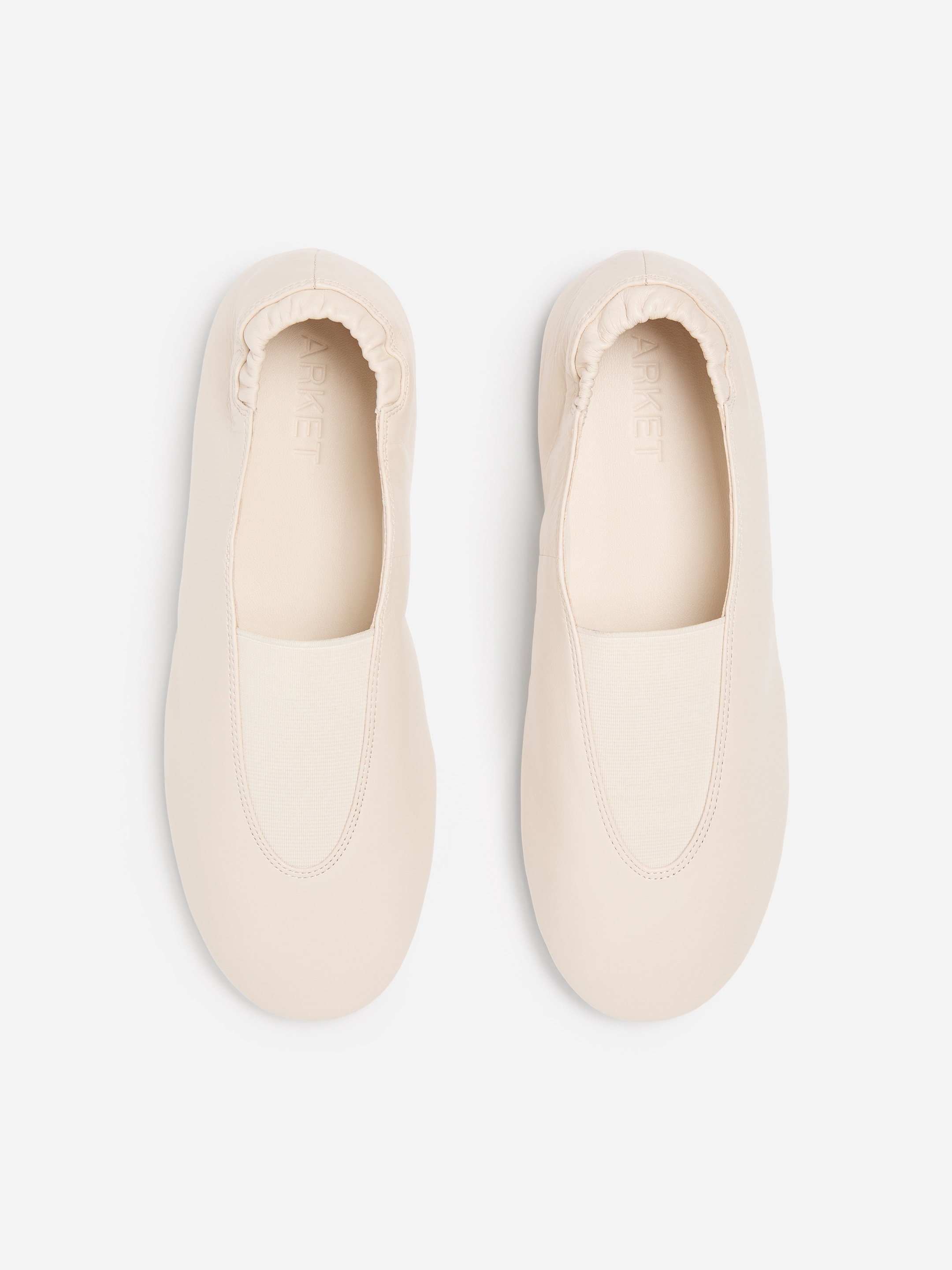Ballerines sportives en cuir - Beige - Femme - StillMedia/DescriptiveStillLife - 1