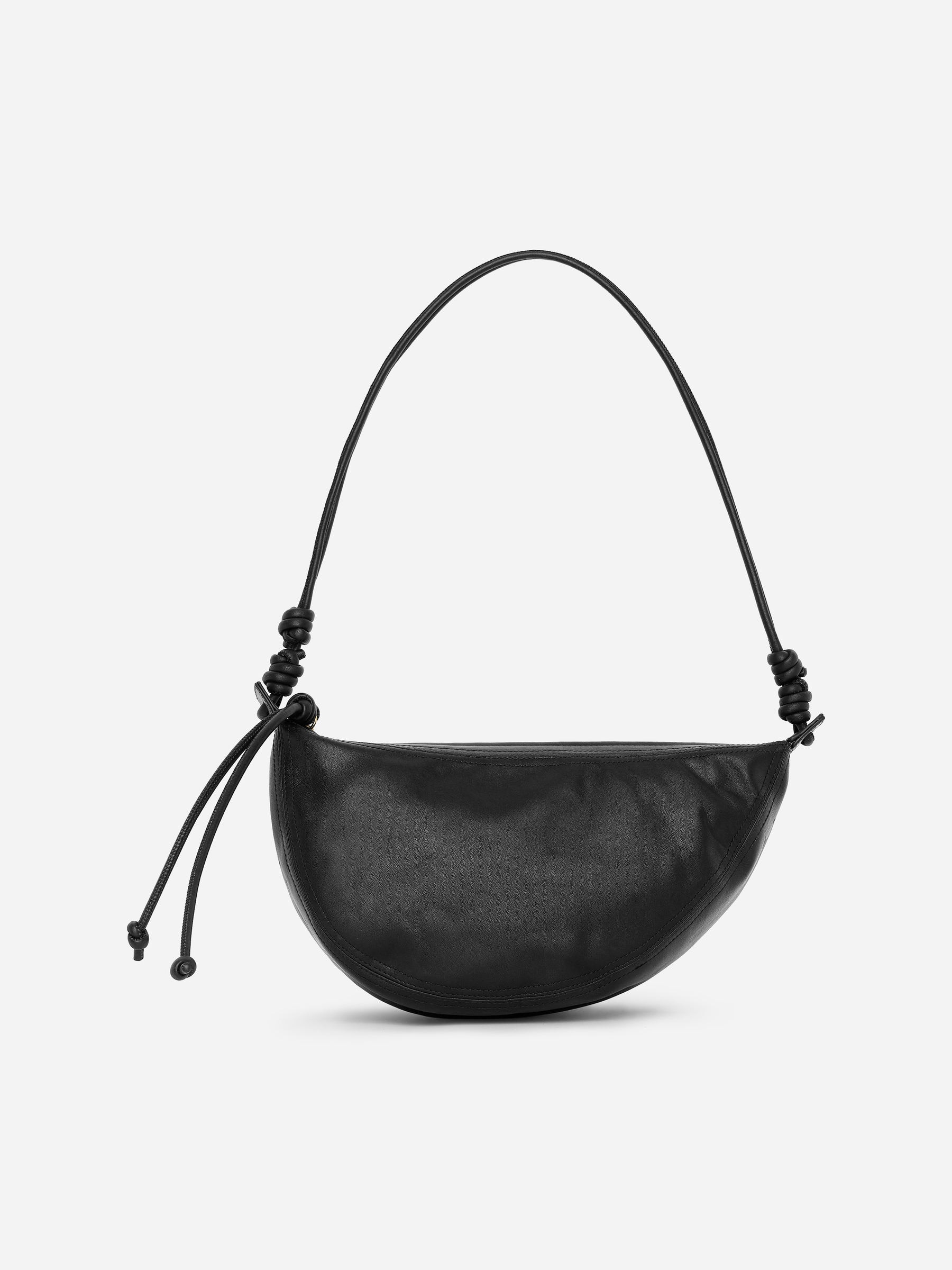 Halbmondförmige Ledertasche - Schwarz - Damen - StillMedia/DescriptiveStillLife - 2
