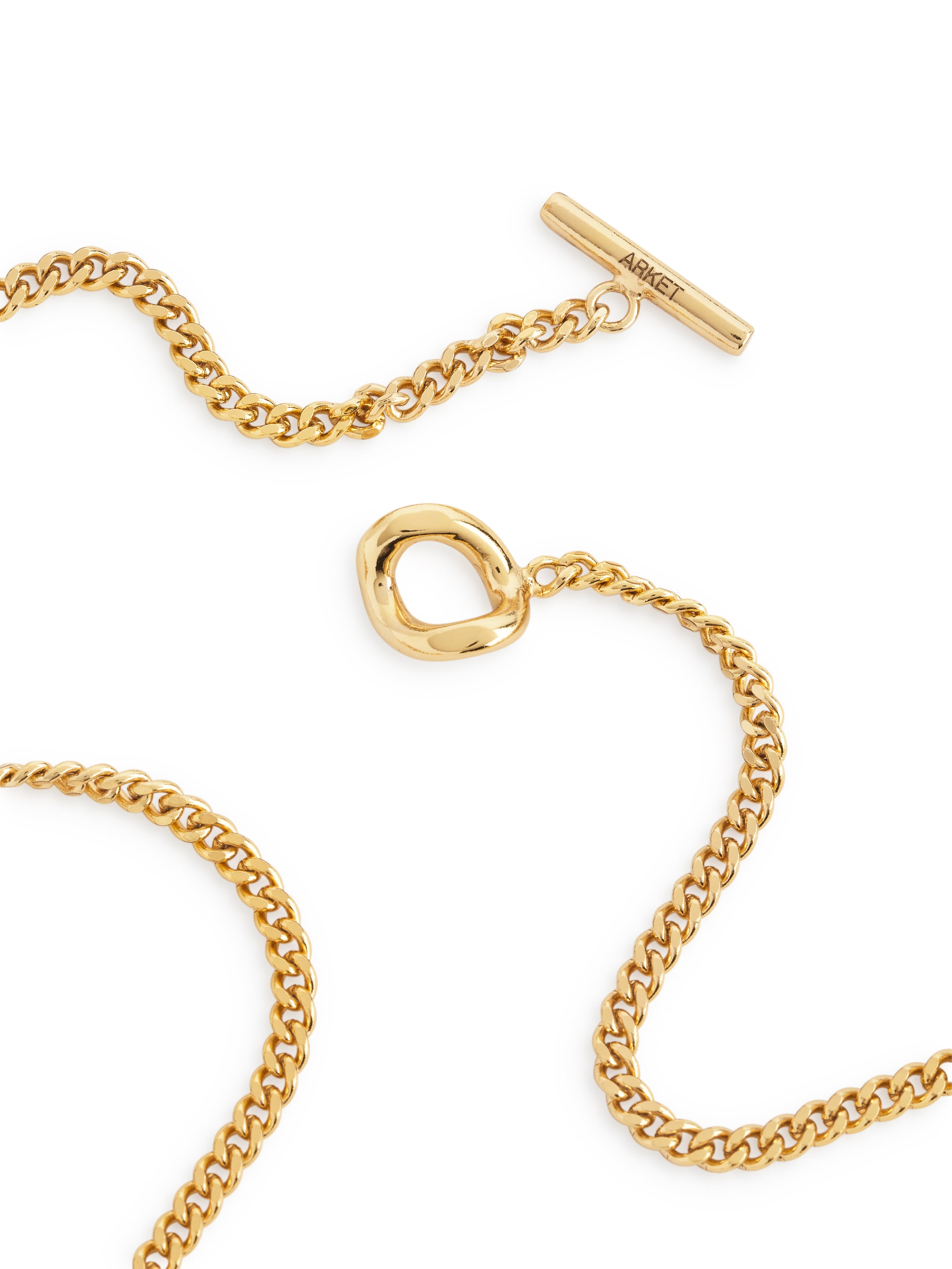 Collar de cadena con cierre en T chapado en oro - Dorado - Women - StillMedia/DescriptiveDetail - 1