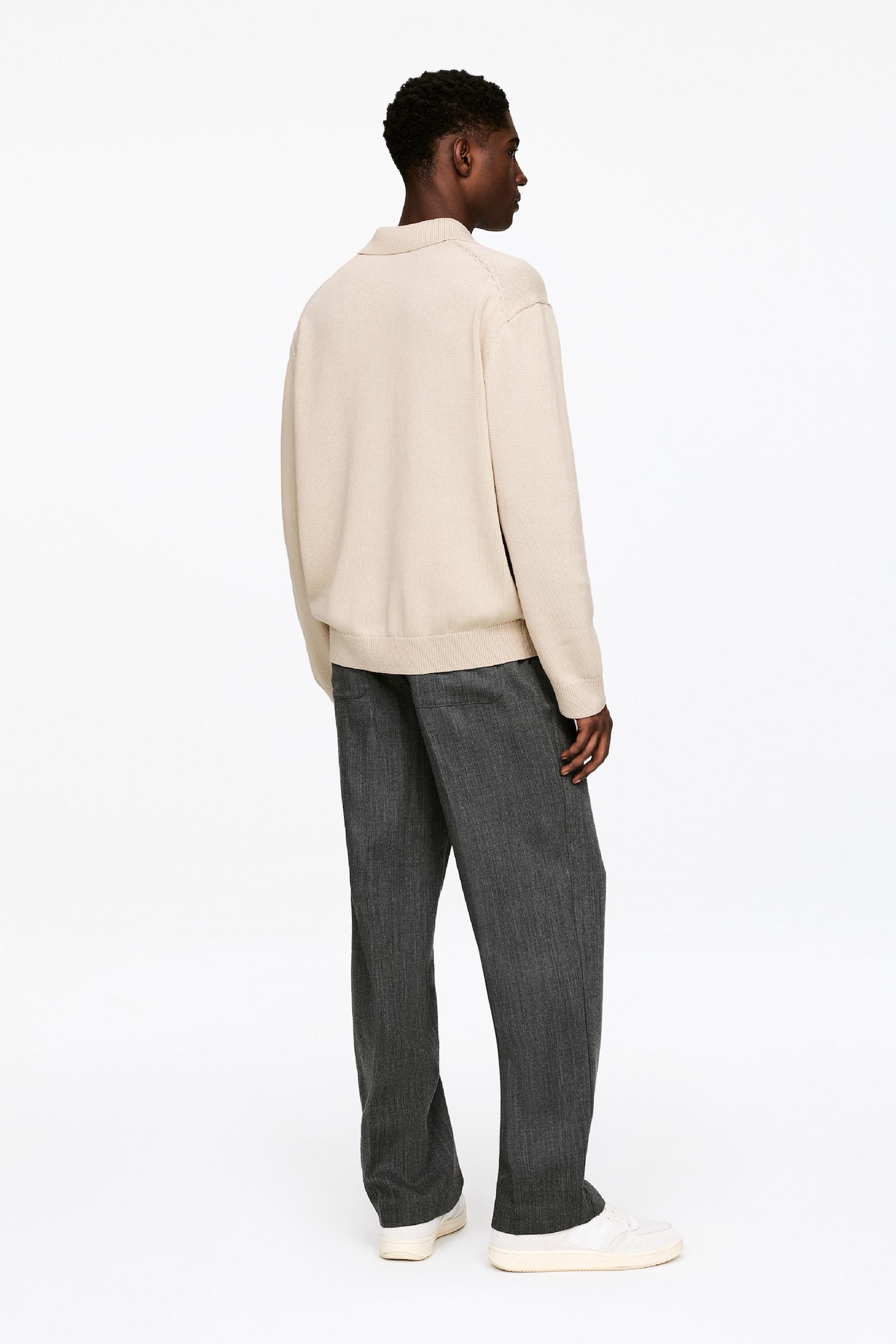 Polo de lyocell y algodón - Beige/Azul oscuro/Verde - 5