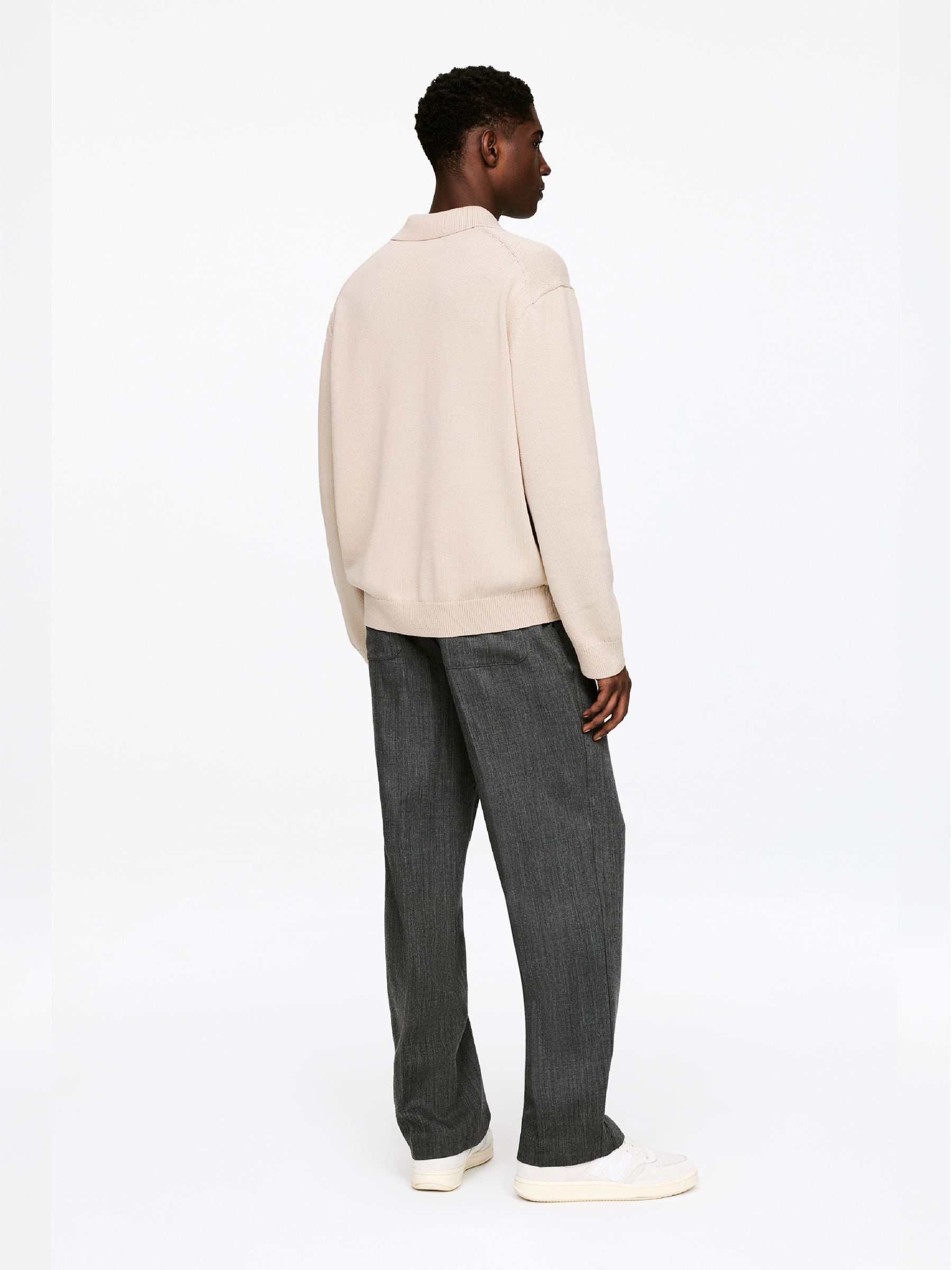 Cotton Lyocell Polo Shirt - Beige - Regular fit - Men - StillMedia/Lookbook - 4