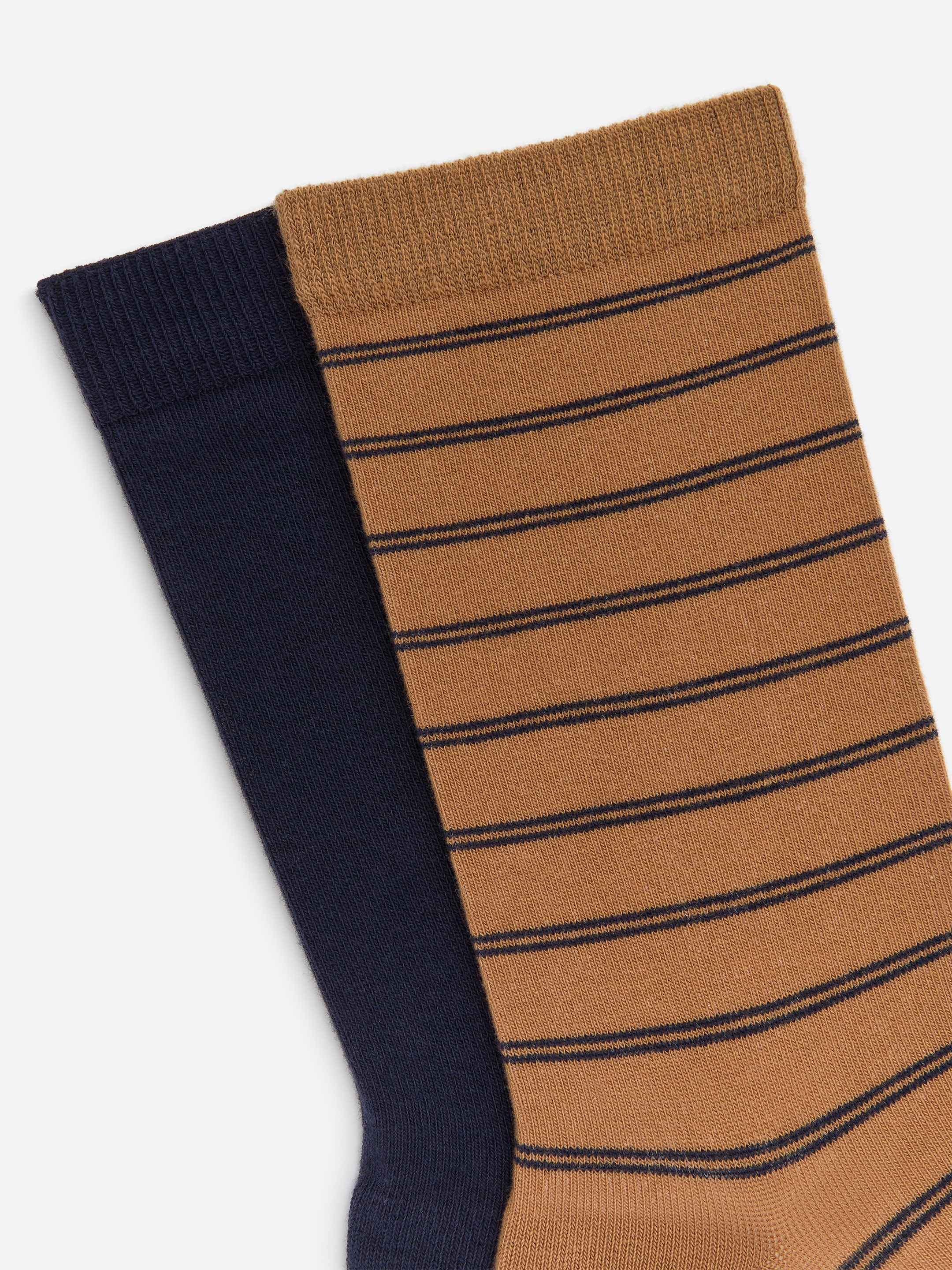 Chaussettes en coton, 2 paires - Marron/Bleu - Femme - StillMedia/DescriptiveDetail - 2