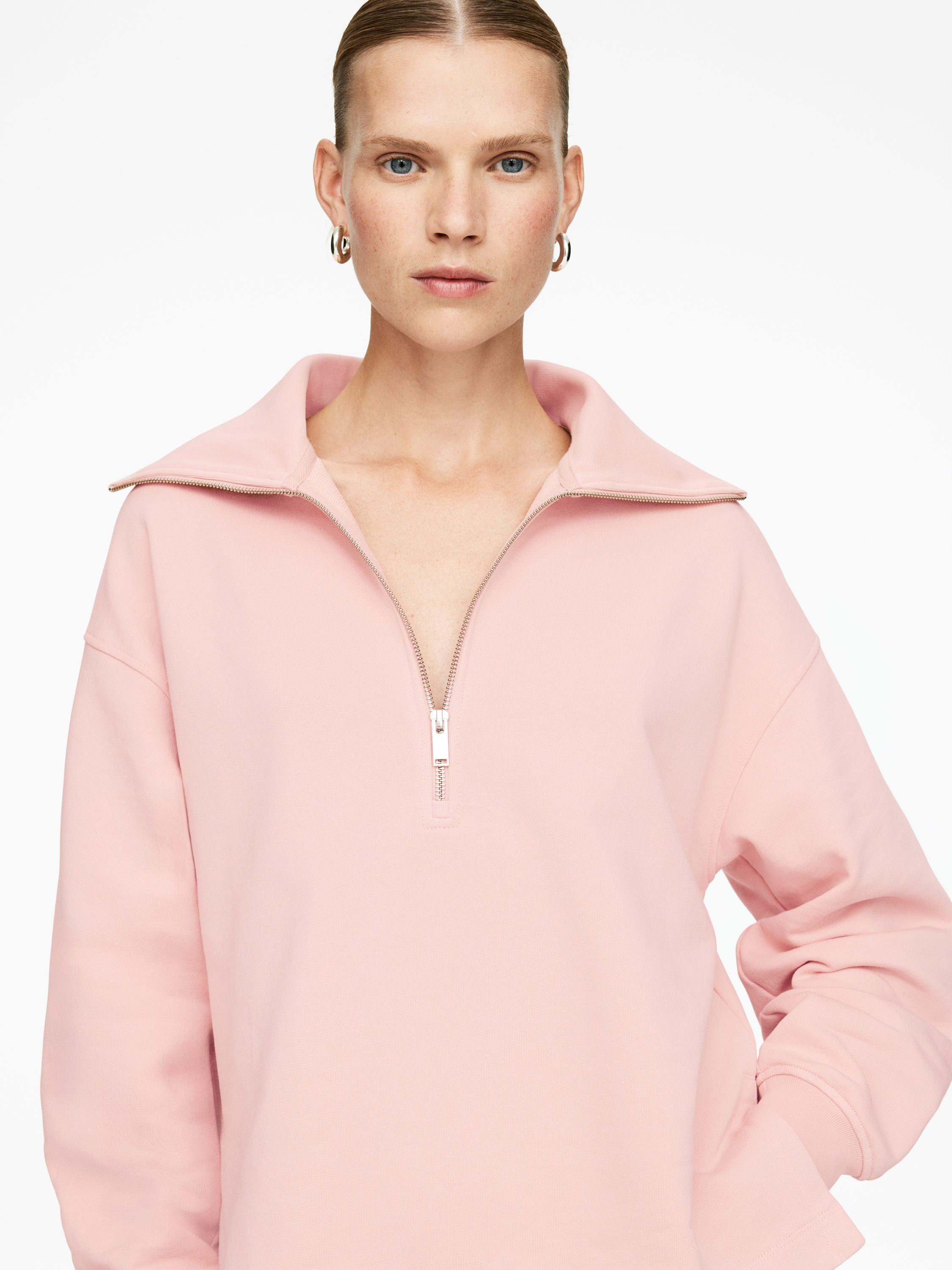 Half-Zip Sweatshirt - Peach - Regular fit - Women - StillMedia/Lookbook - 6