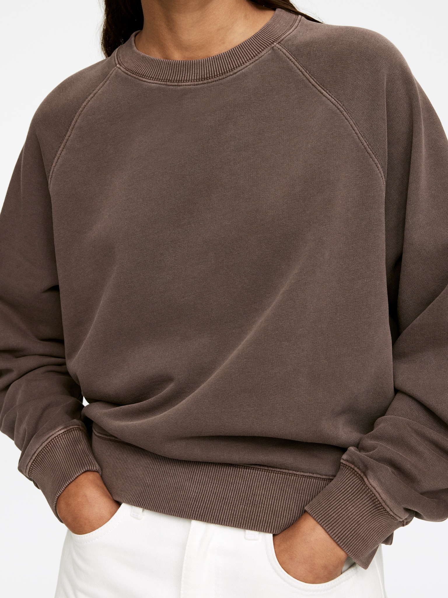 Bluza z tkaniny frotte - Ciemnobrązowy/Czarny/Różowy/Szary melanż/Fioletowy/Niebieski/Ciemnoniebieski - 3