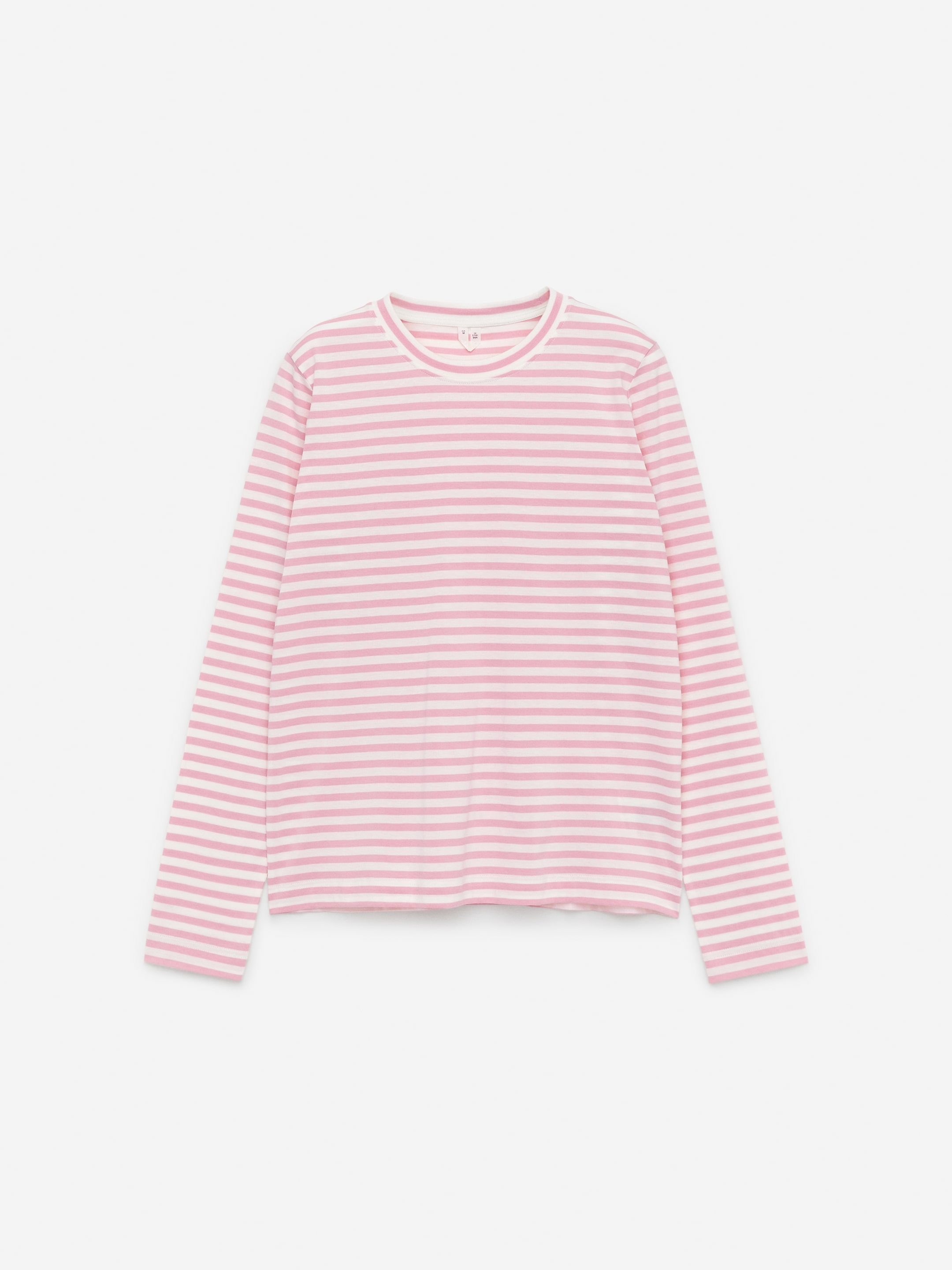 Signature långärmad t-shirt - Rosa/off-white - Regular fit - Women - StillMedia/DescriptiveStillLife - 2