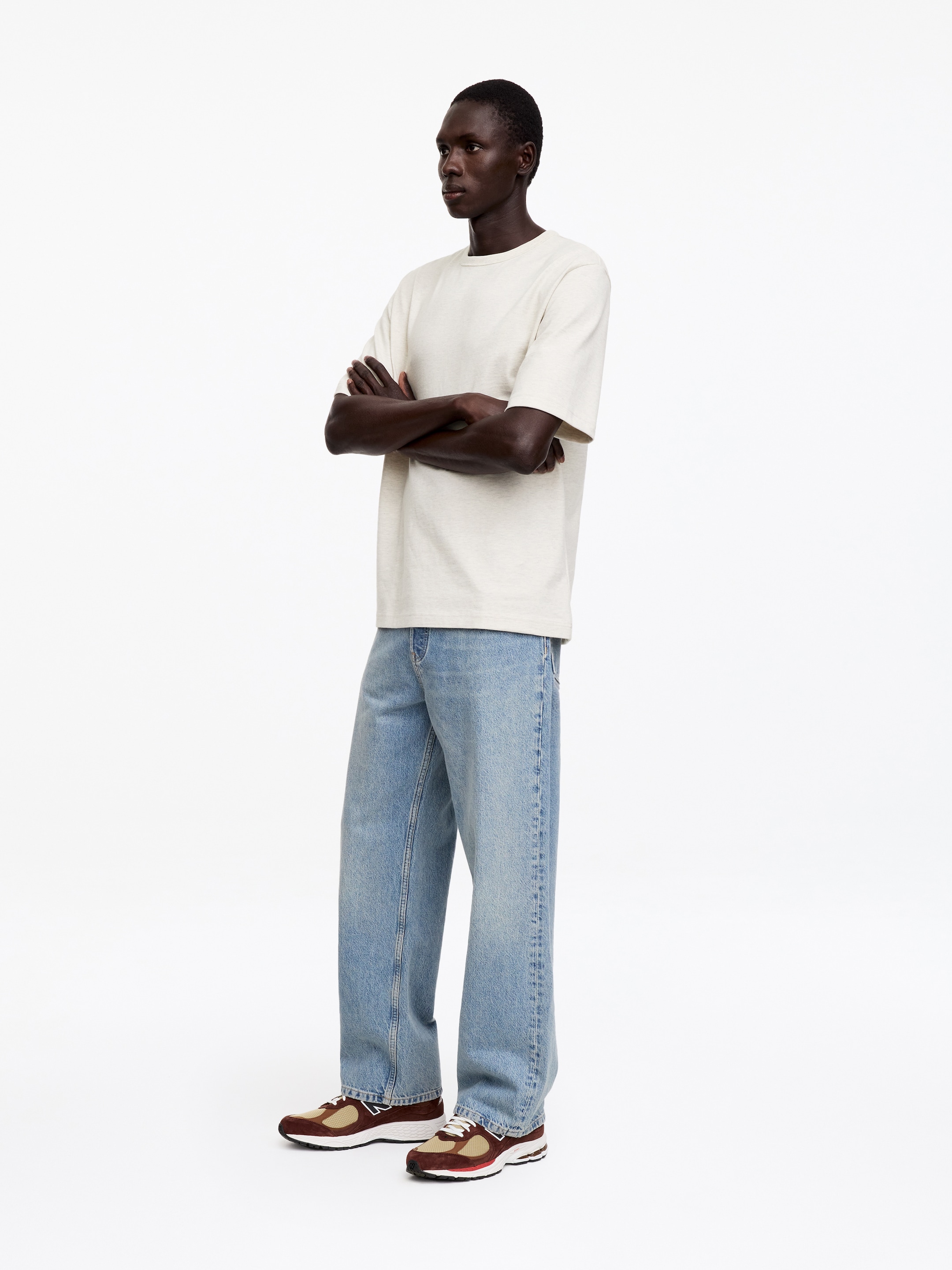 270 GSM Oversized T-Shirt - Oat - Relaxed fit - men - StillMedia/Lookbook - 18