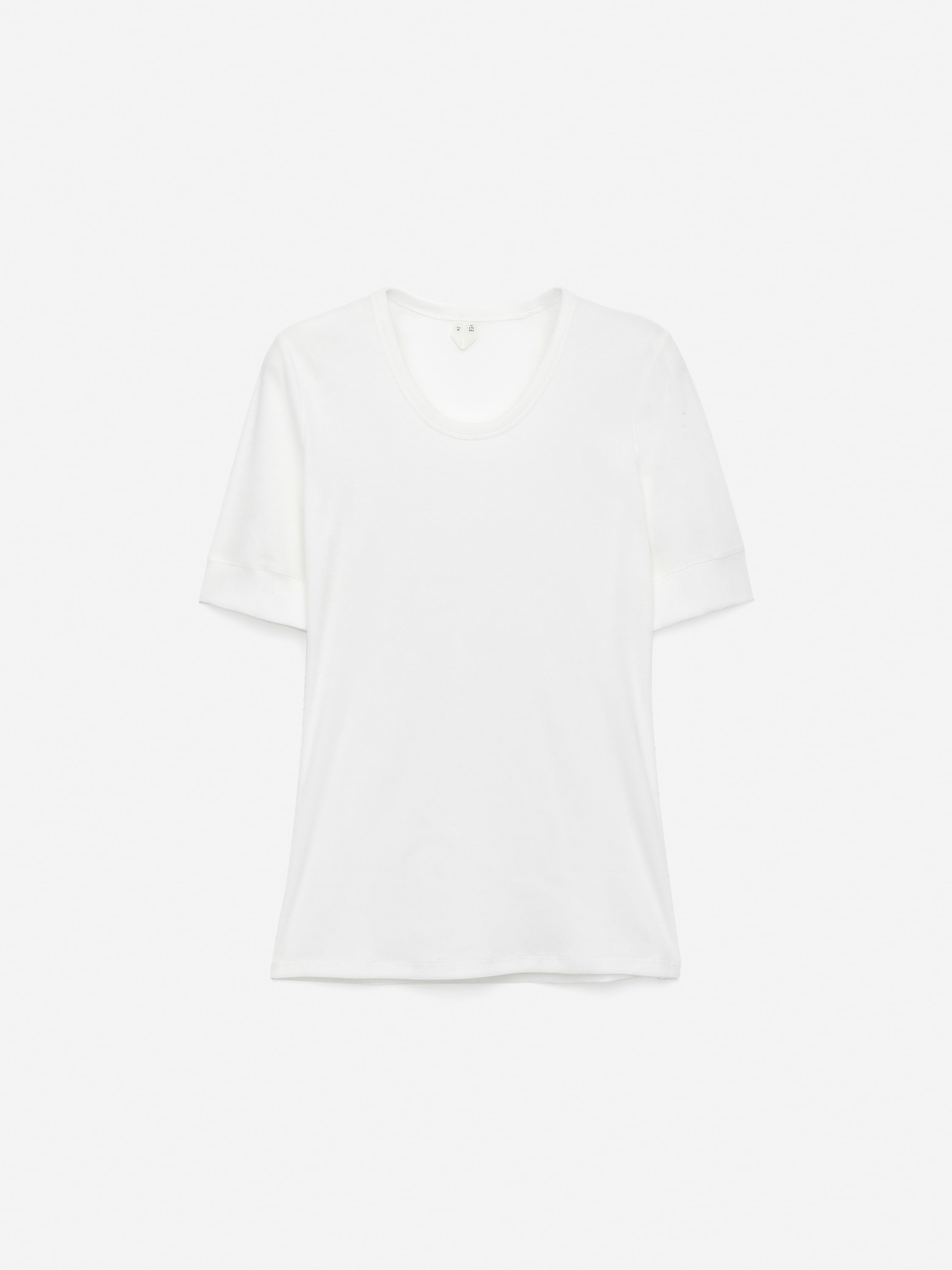 Žebrované tričko - bílá/Dusty Peach