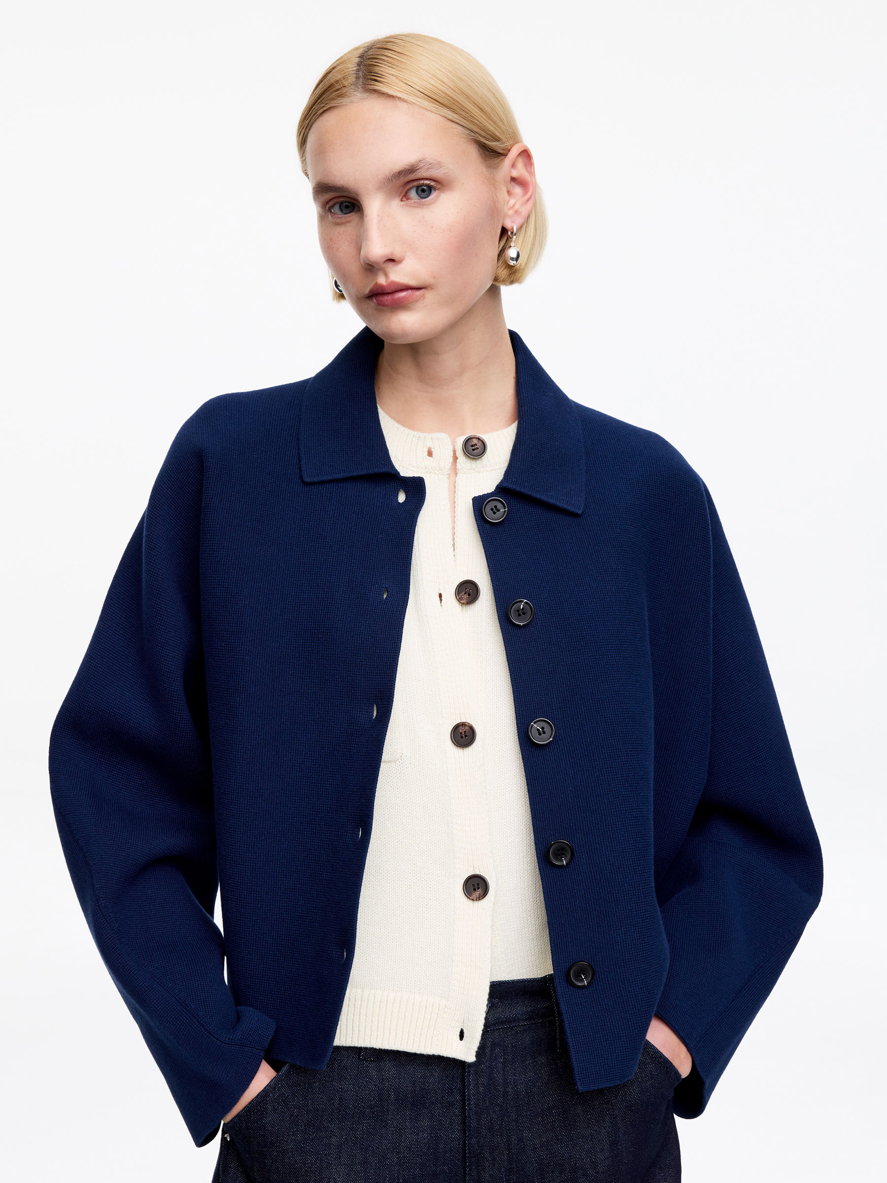 Gilet en maille de coton - Blanc - Regular fit - Femme - StillMedia/Lookbook - 10