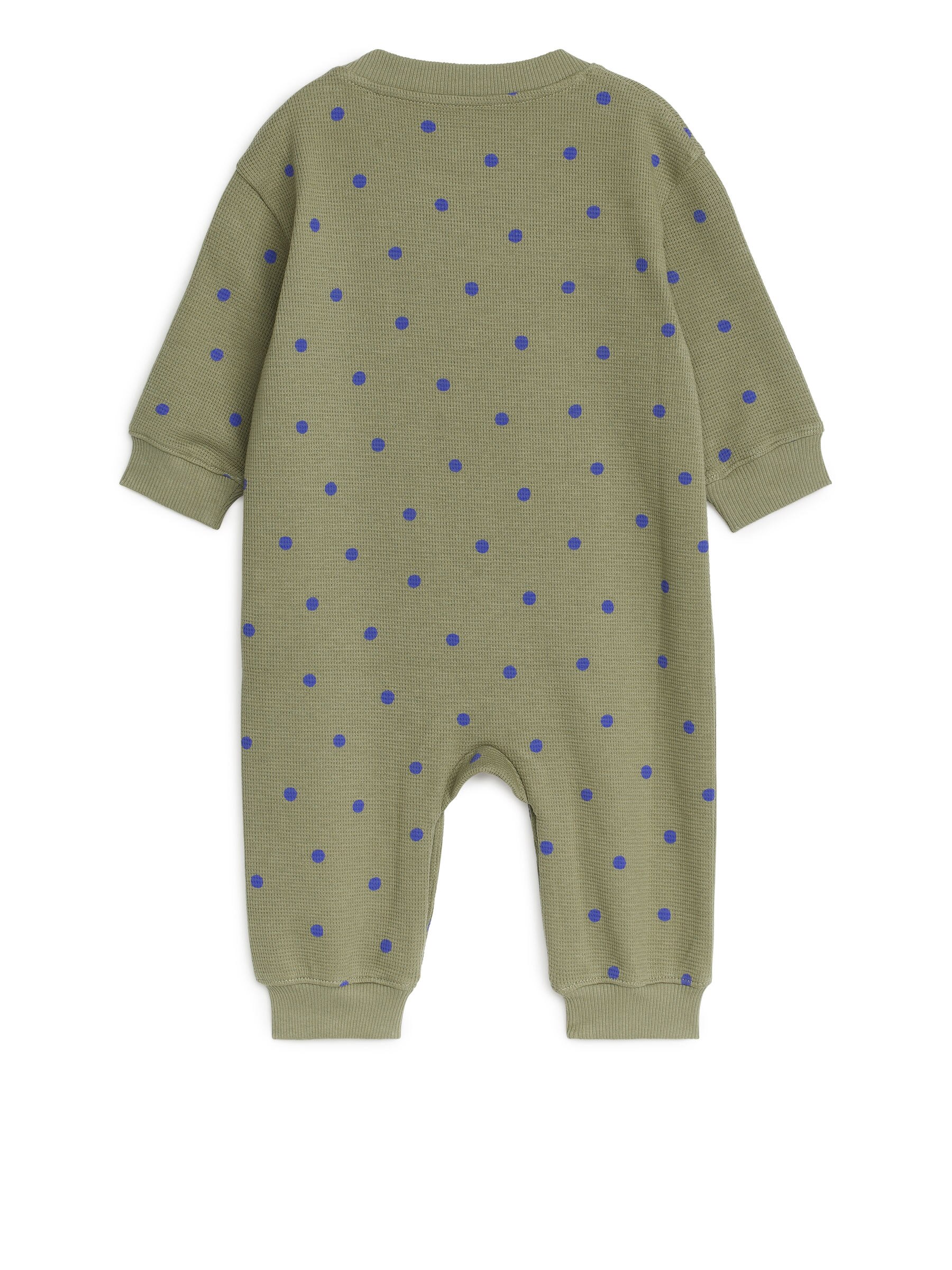 Baumwoll-Overall im Waffelmuster - Khakigrün/Blau - Loose Fit - Kinder - StillMedia/DescriptiveStillLife - 2