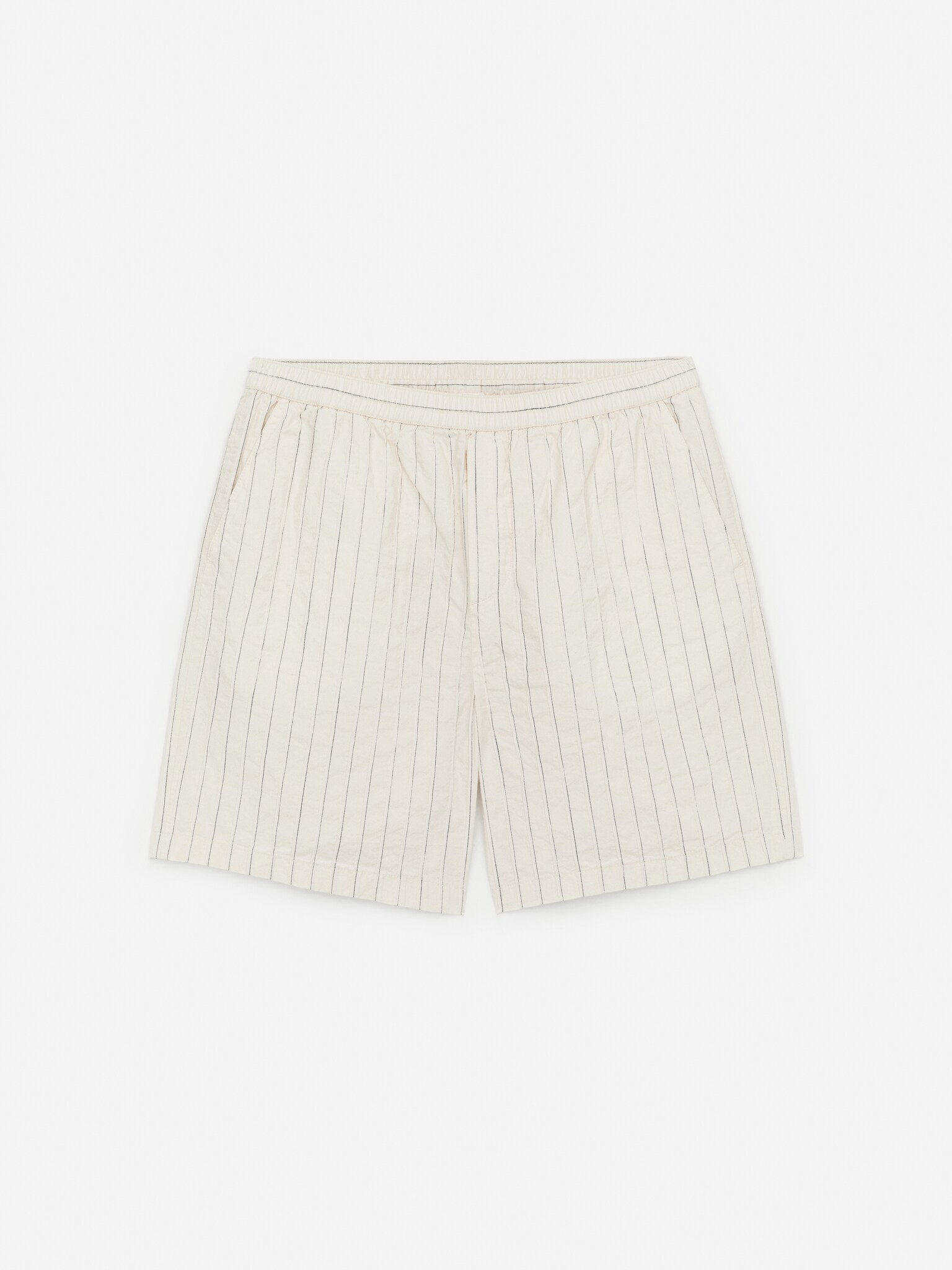 Short à enfiler - Blanc cassé/Bleu