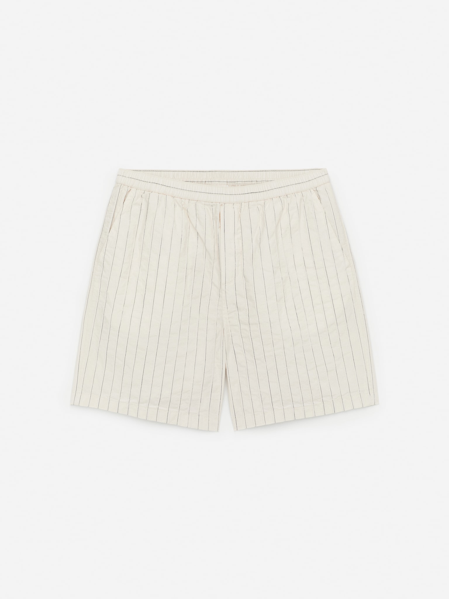 Short à enfiler - Blanc cassé/Bleu