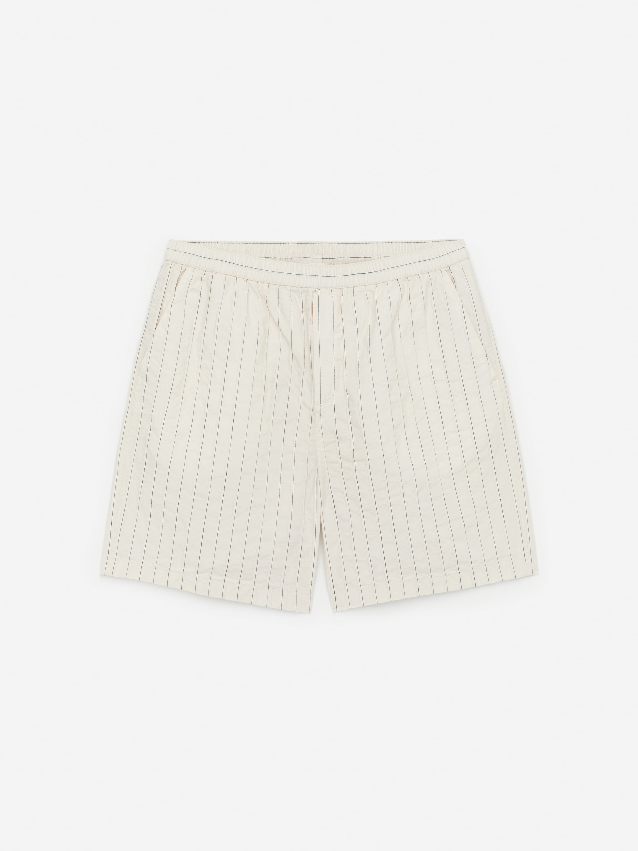 Dra-på-shorts - Offwhite/blå - Regular fit - Men - StillMedia/DescriptiveStillLife - 1