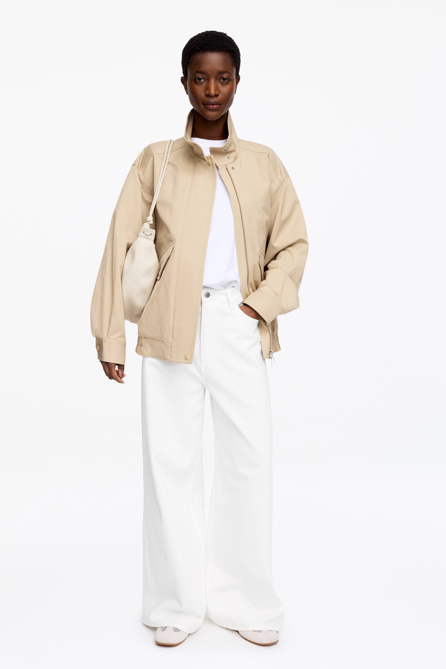 Szerokie jeansy oversize CEDAR - Biały/Niebieski/Jasnoniebieski - 10