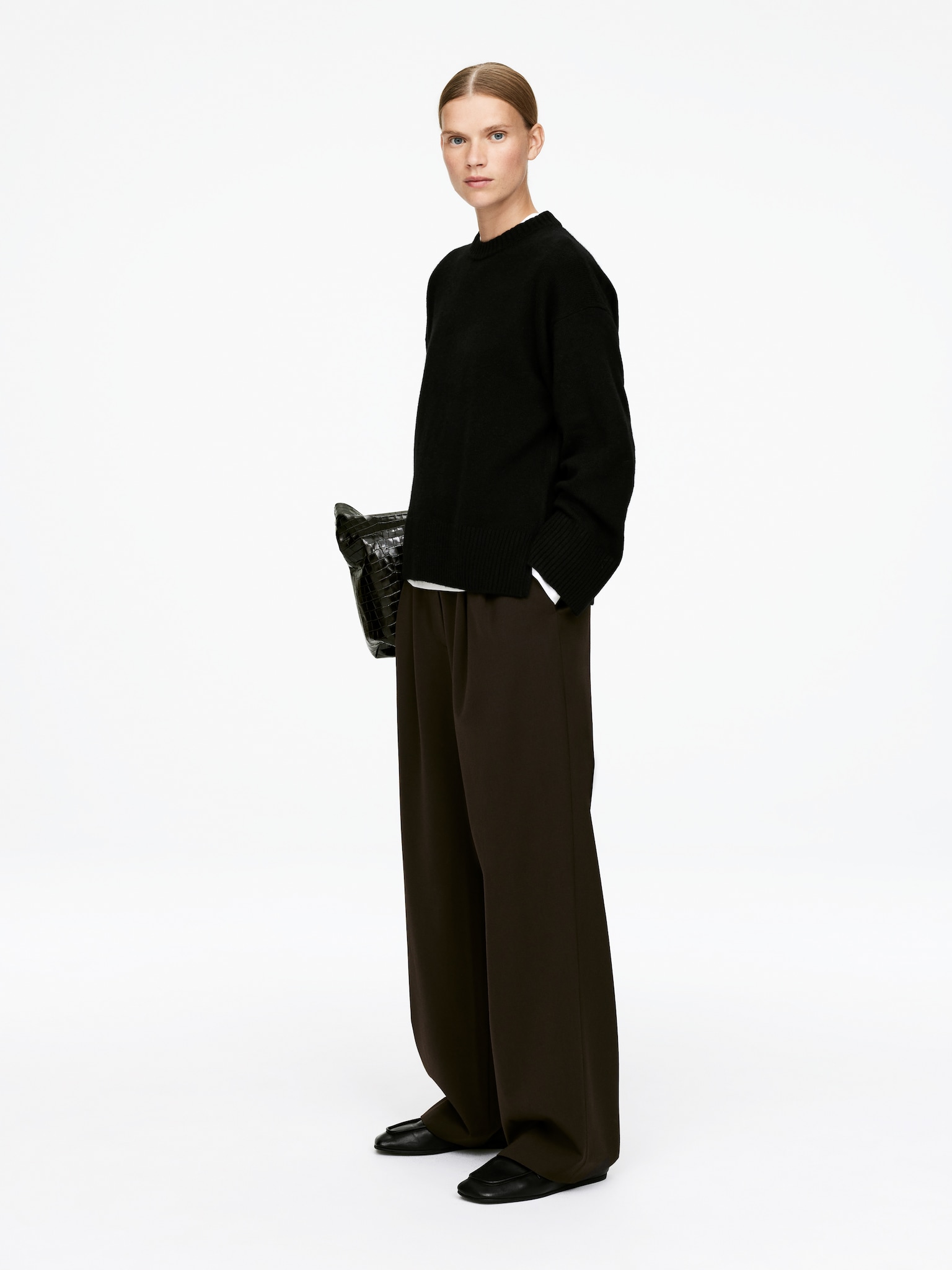 Pull oversize en pur cachemire​ - Noir - 4