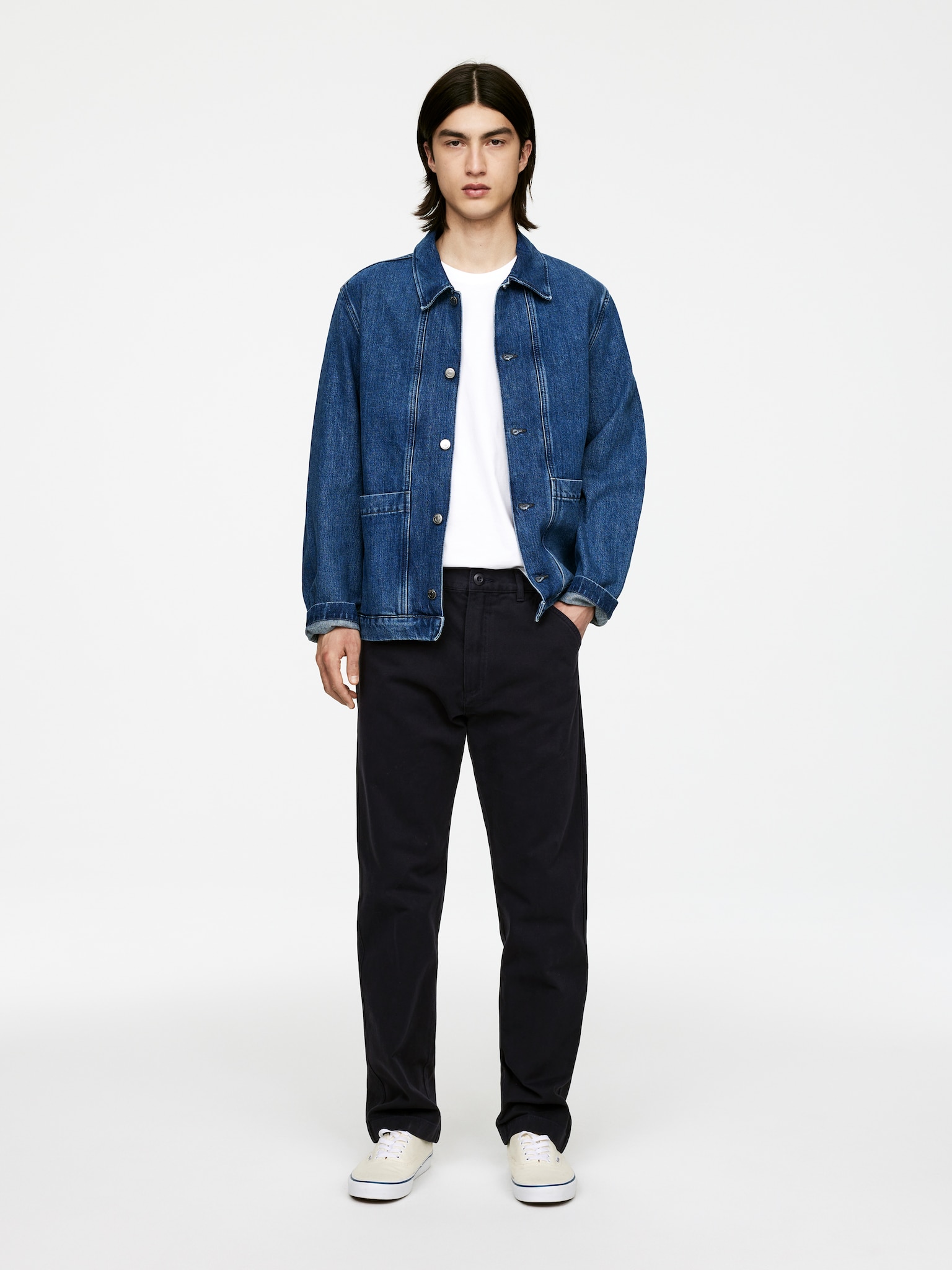Twill Trousers - Dark Blue/Green