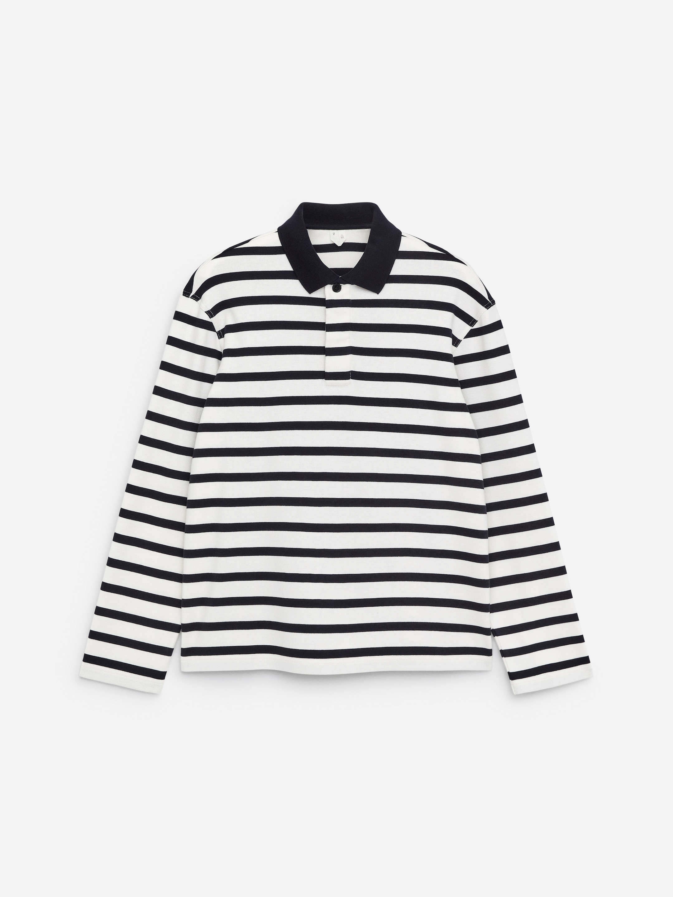 Visualizza immagine più grande: Polo a maniche lunghe - Bianco/Blu scuro - UOMO | H&M IT 5