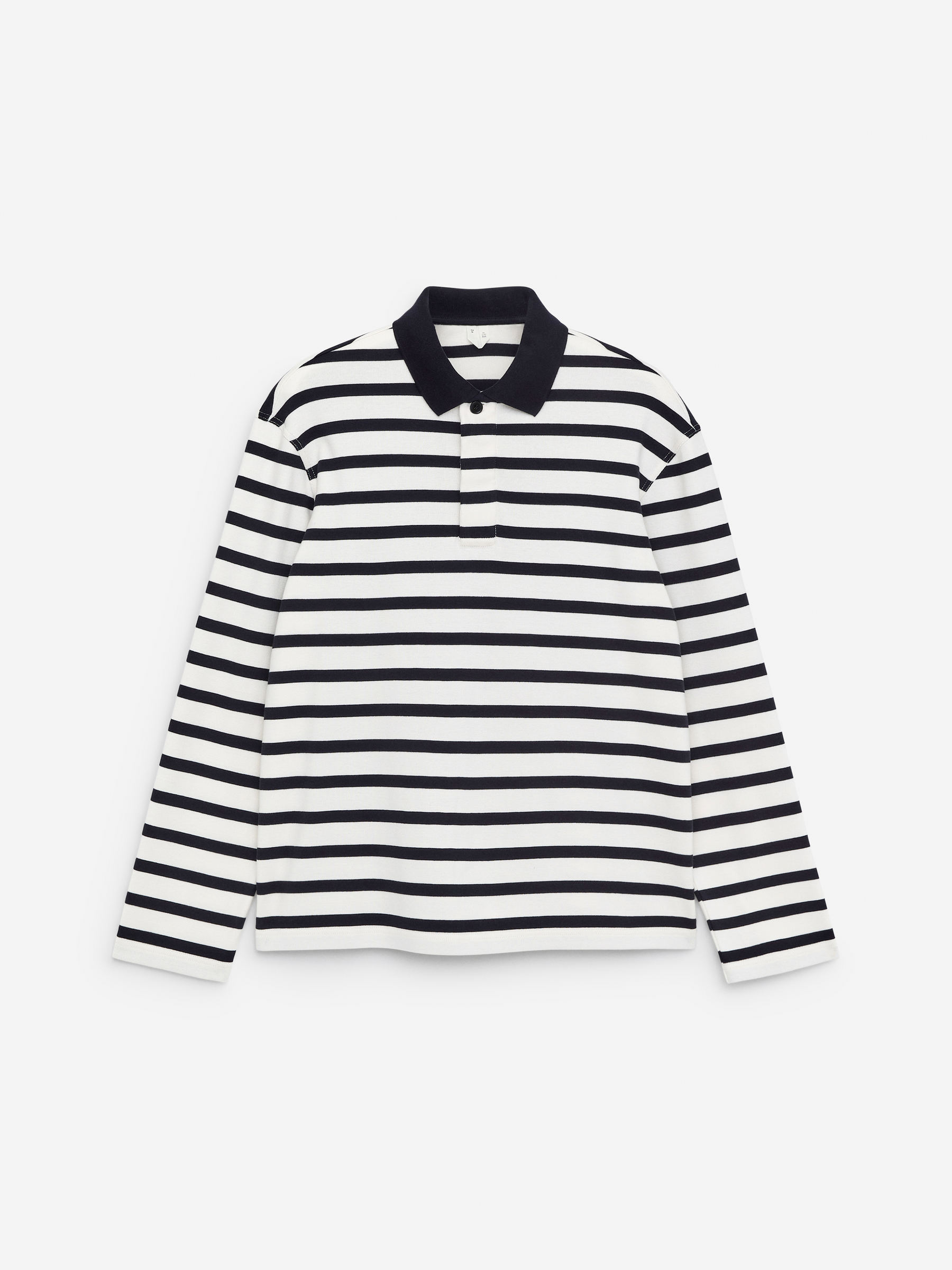 Long-Sleeve Polo Shirt-Blue-16224