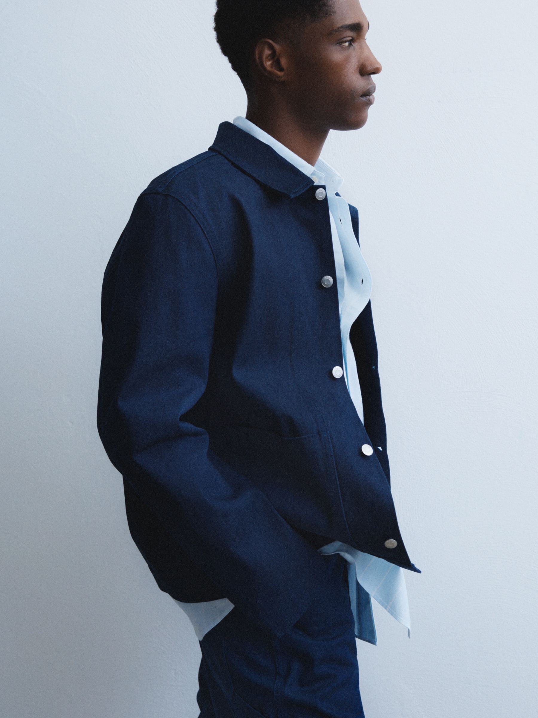 Oversized Oxford Shirt - Blue/White - Oversized - Men - StillMedia/Environmental - 1