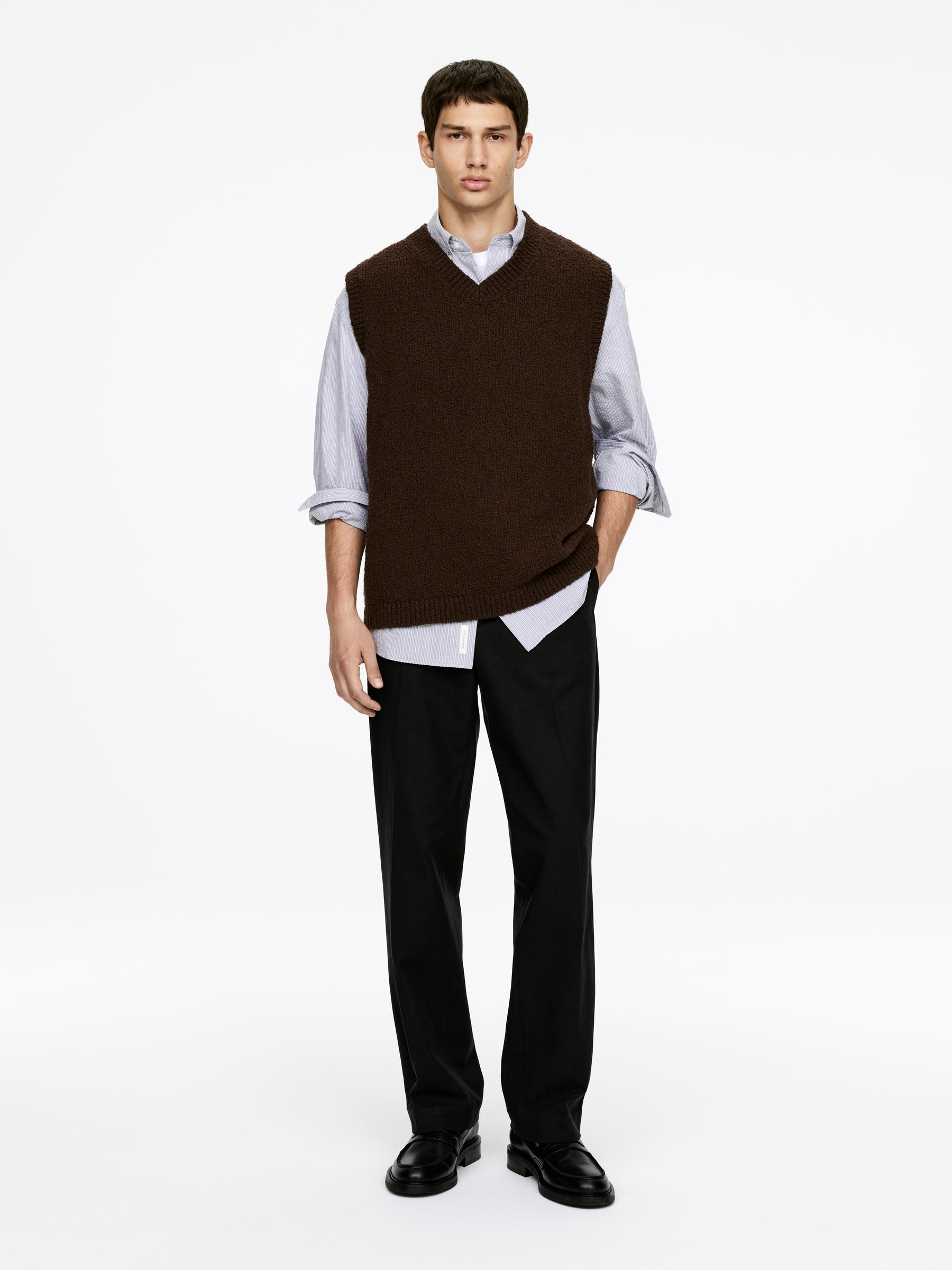 Tailored Cotton Trousers - Off Black - Relaxed fit - Men - StillMedia/Lookbook - 4