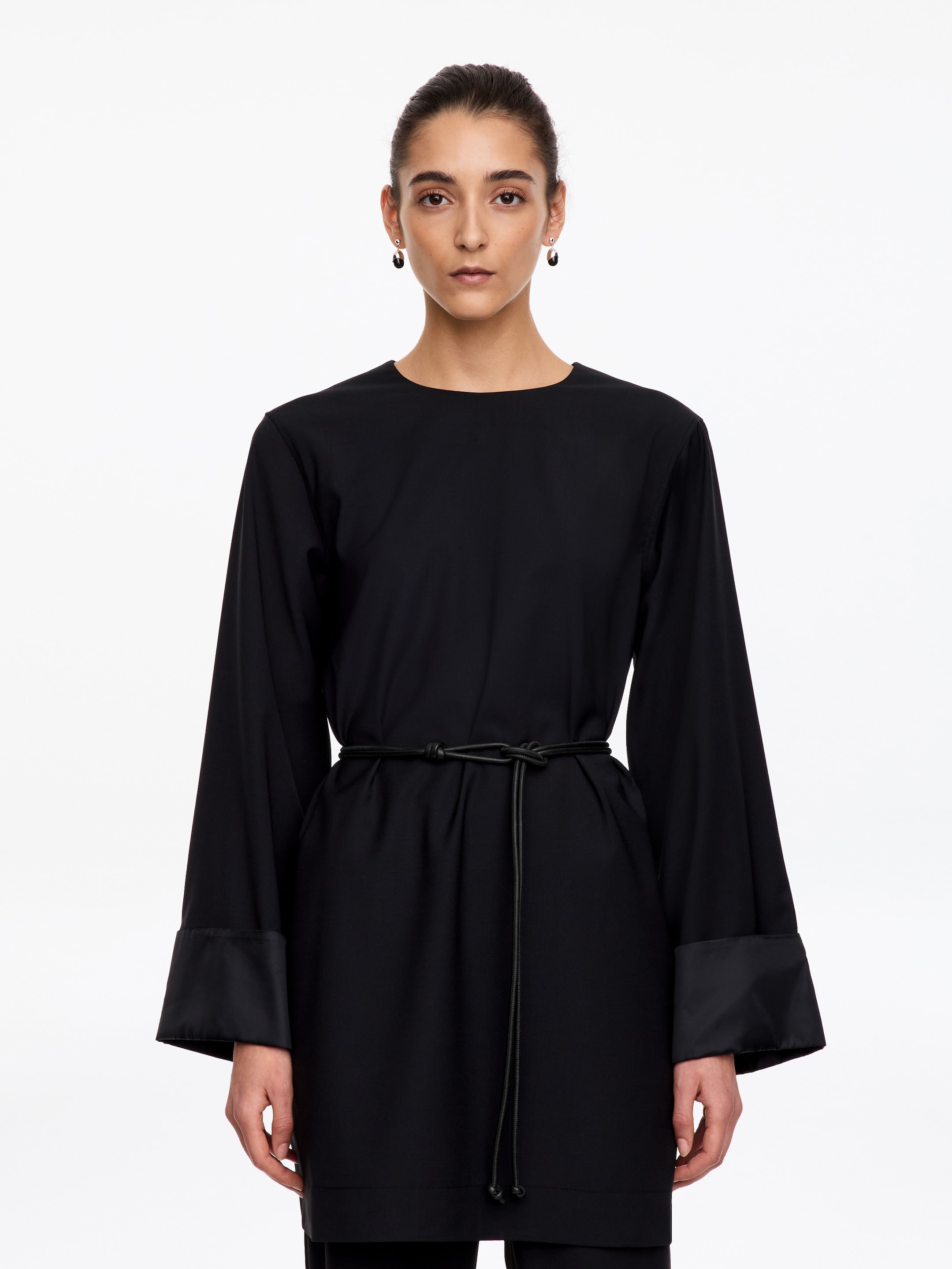 Knotted Leather Waist Belt - Black - women - StillMedia/Lookbook - 3
