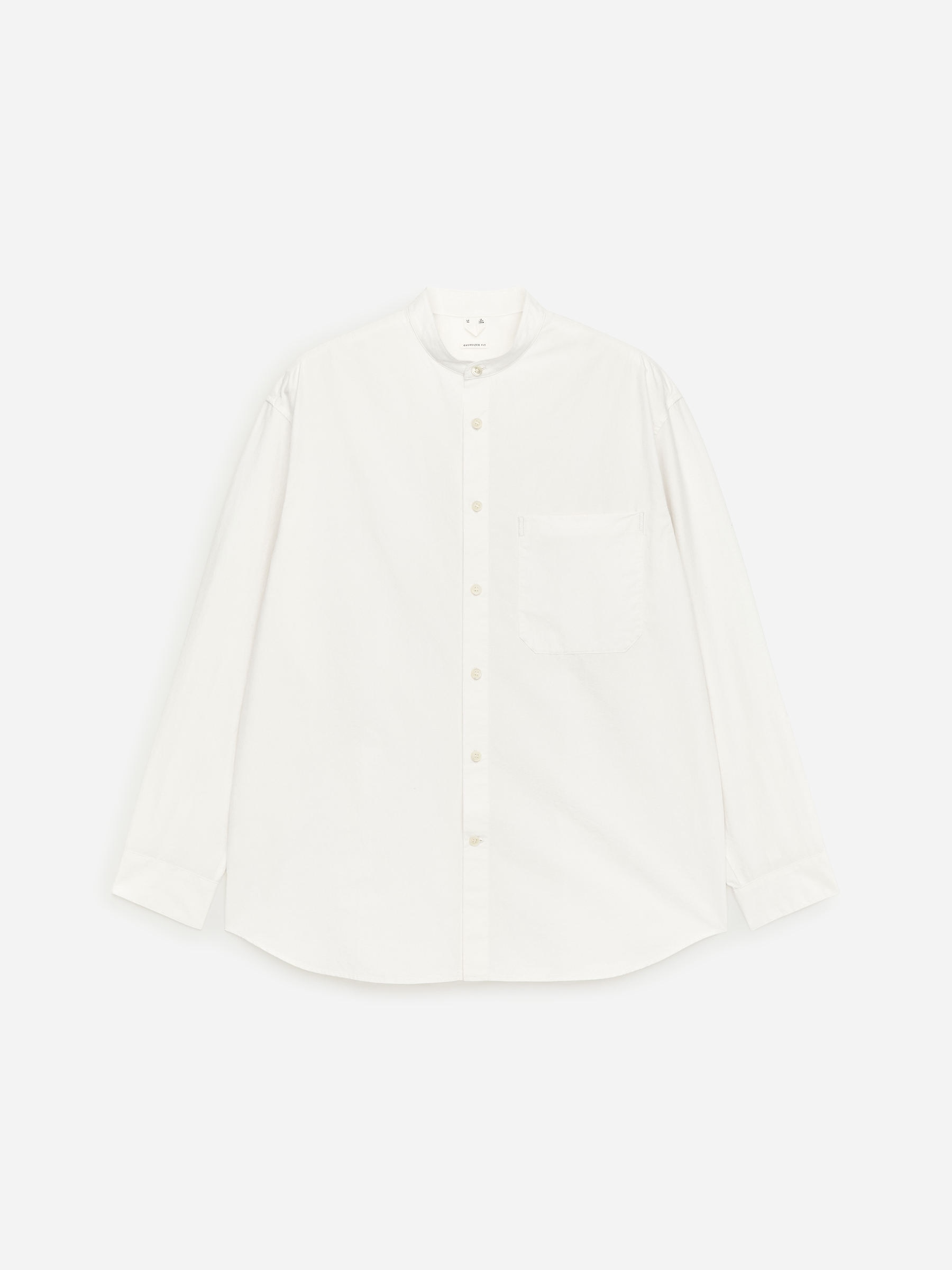 Popeline-Shirt mit Stehkragen-#F4F3E9-18243