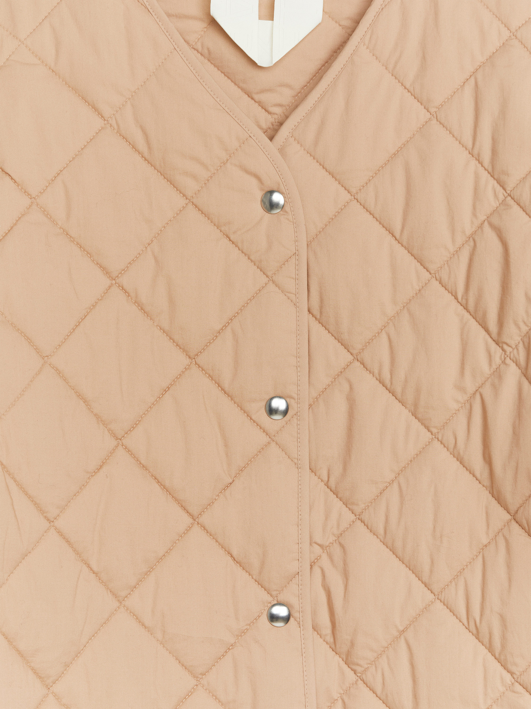 Quilted Cotton Jacket - Beige - Regular fit - Women - StillMedia/DescriptiveDetail - 1