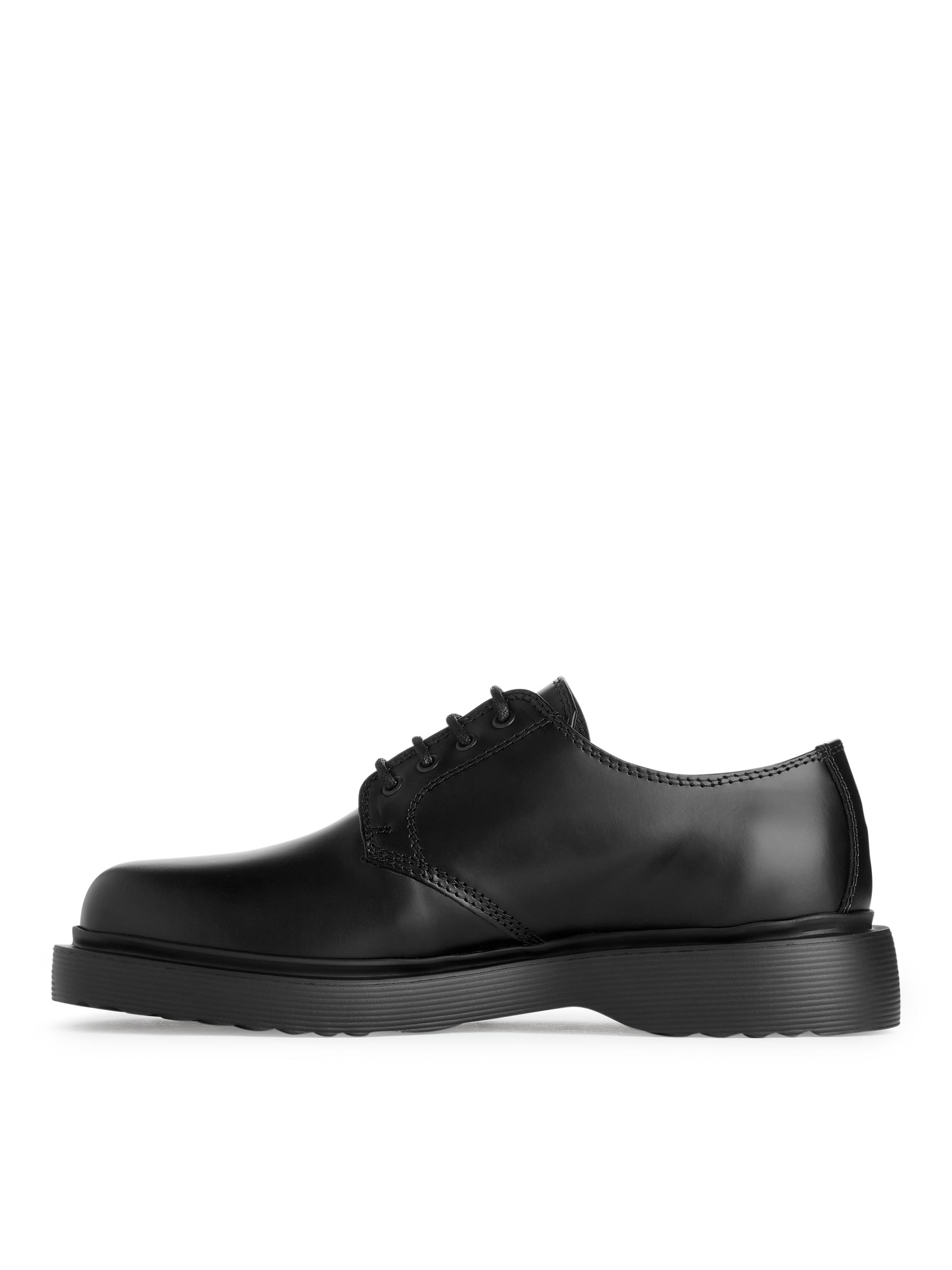 Chunky Leather Derby Shoes - Black - Men - StillMedia/DescriptiveStillLife - 6