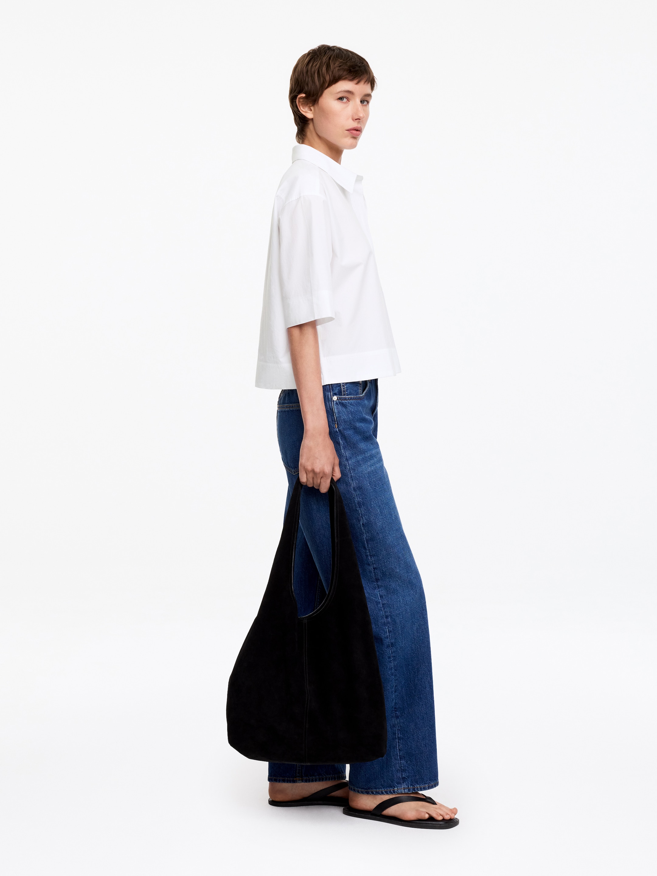 Short-Sleeve Cotton Shirt - White - Regular fit - Women - StillMedia/Lookbook - 19