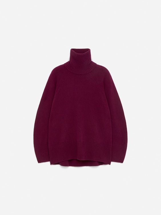 Sweter z golfem z czystego kaszmiru