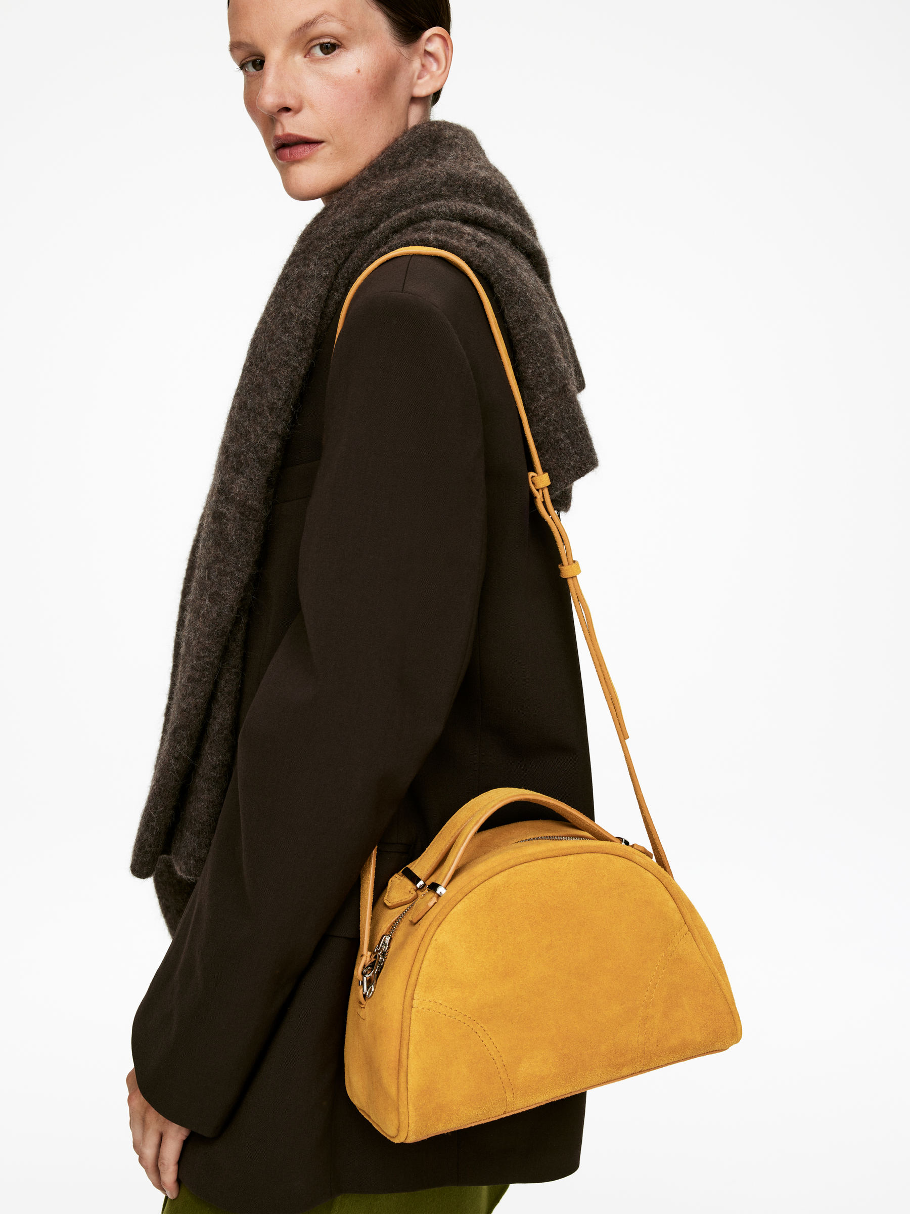 Sac bandoulière en daim - Jaune - Femme - StillMedia/Lookbook - 6