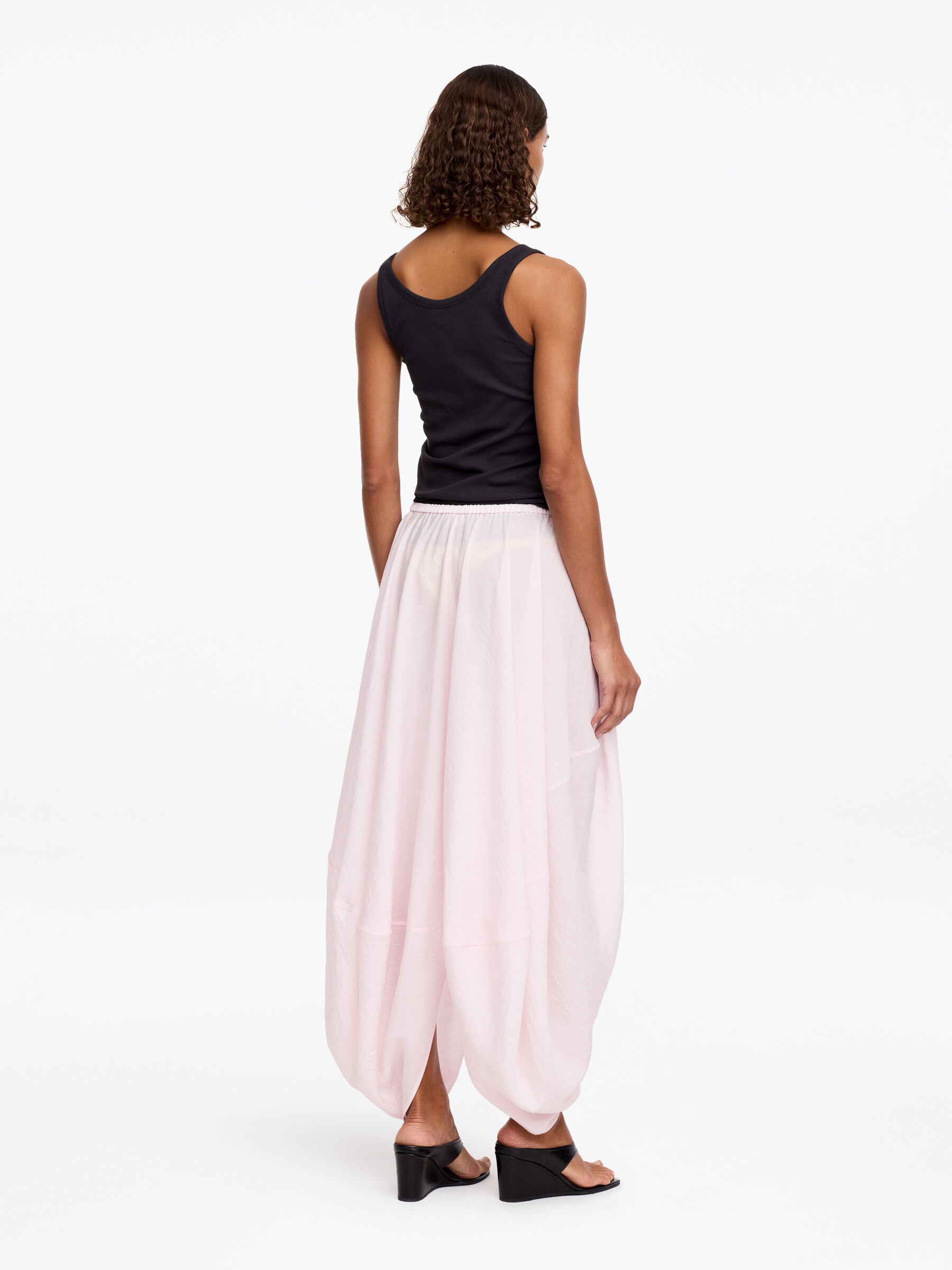 Cocoon-Shaped Skirt - Pink - Regular fit - Women - StillMedia/Lookbook - 5