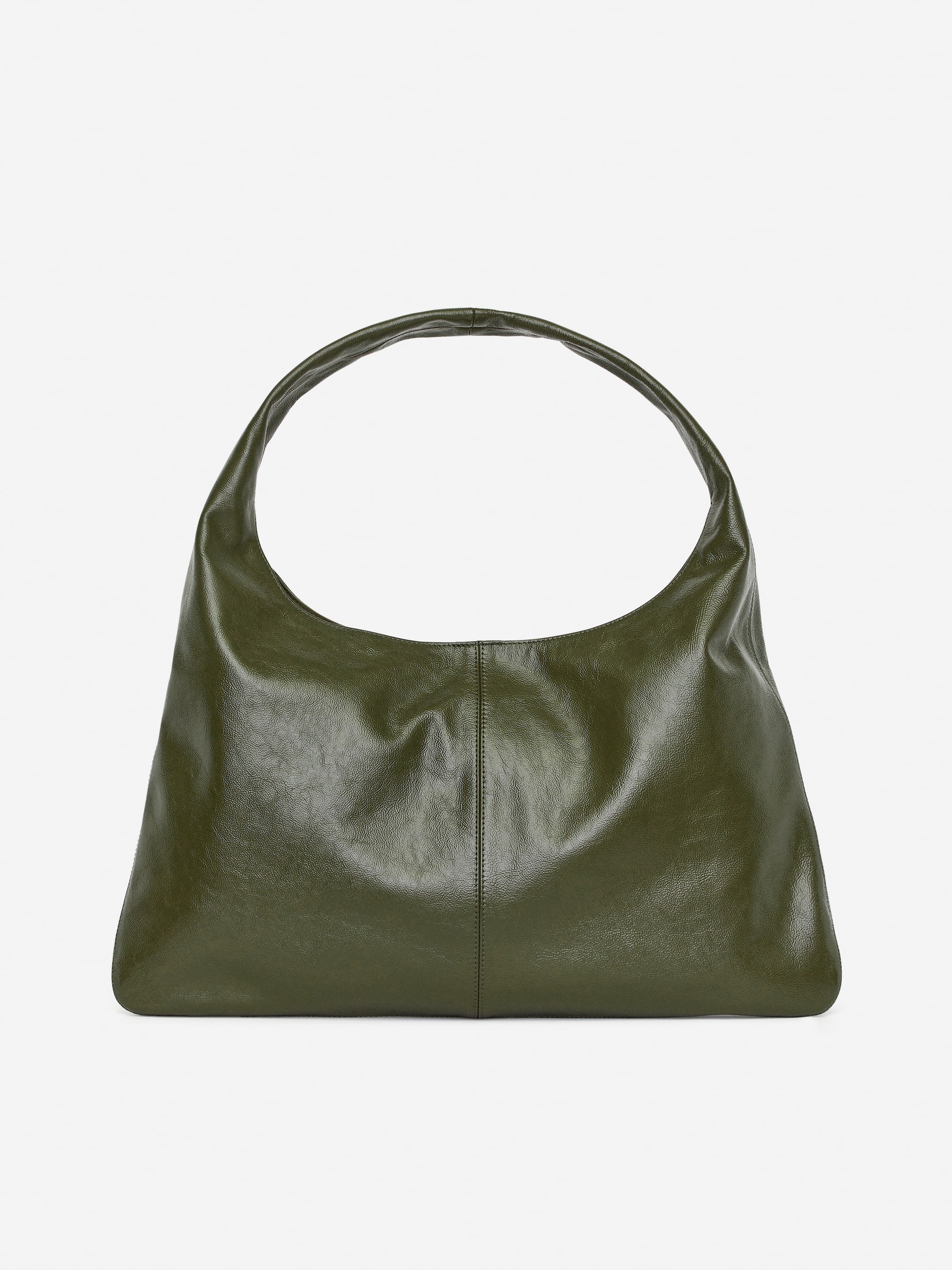 Ver imagem maior: Mala de couro brilhante - Verde caqui - SENHORA | H&M PT 1