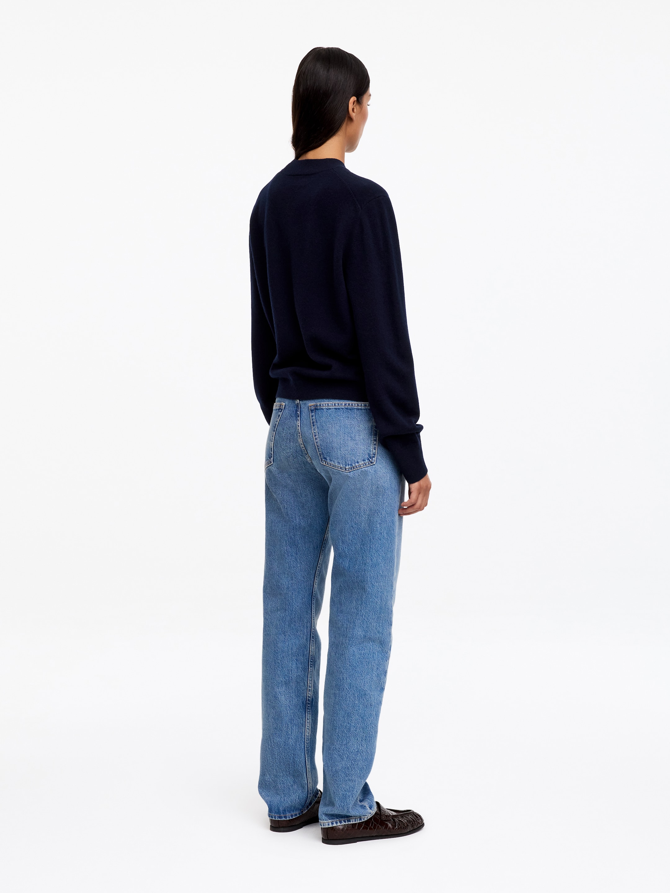 Soft Merino Wool Jumper - Navy - Regular fit - women - StillMedia/Lookbook - 2