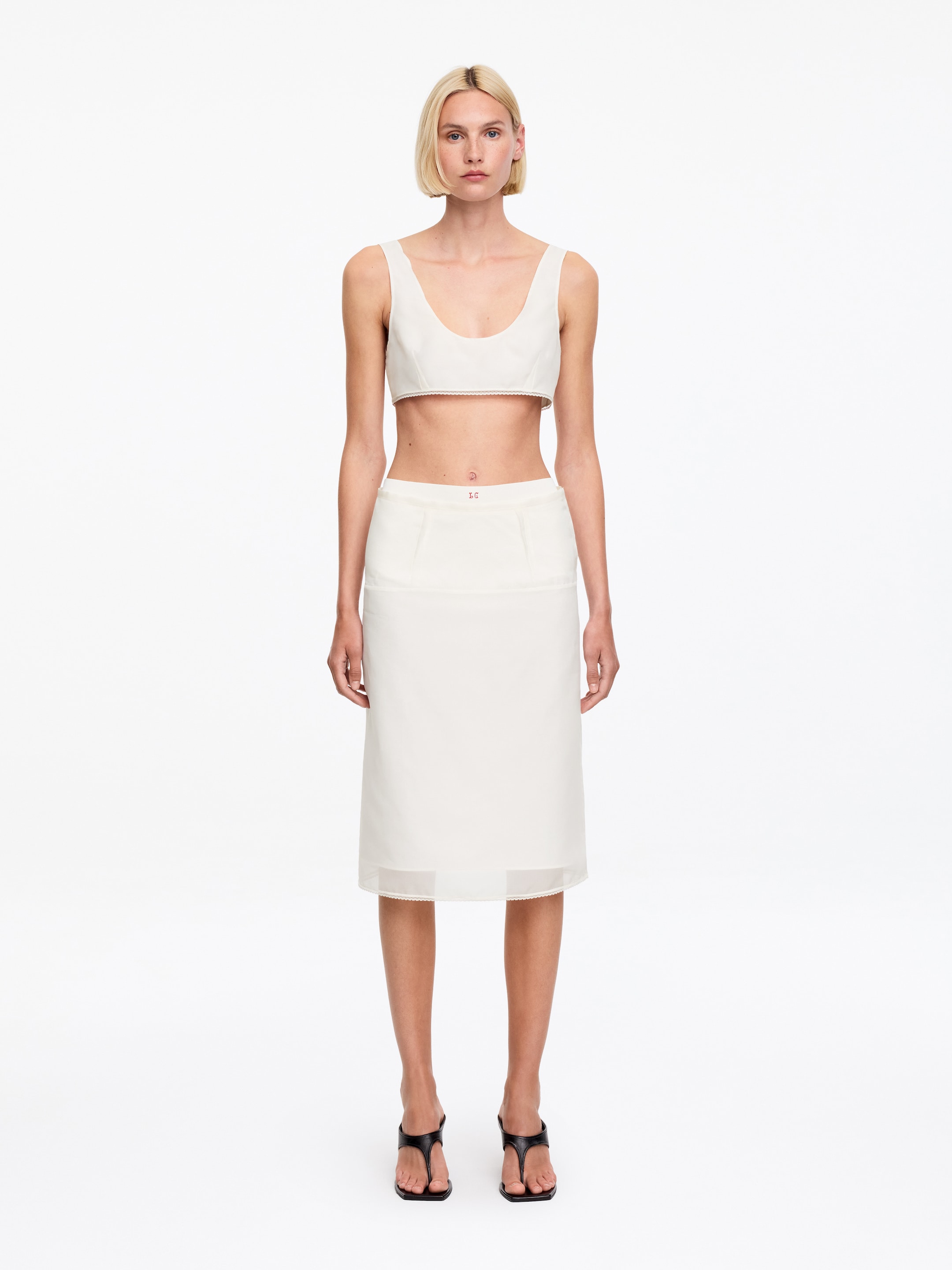 ARKET and Laila Gohar Pencil Skirt-#ffffff-18860