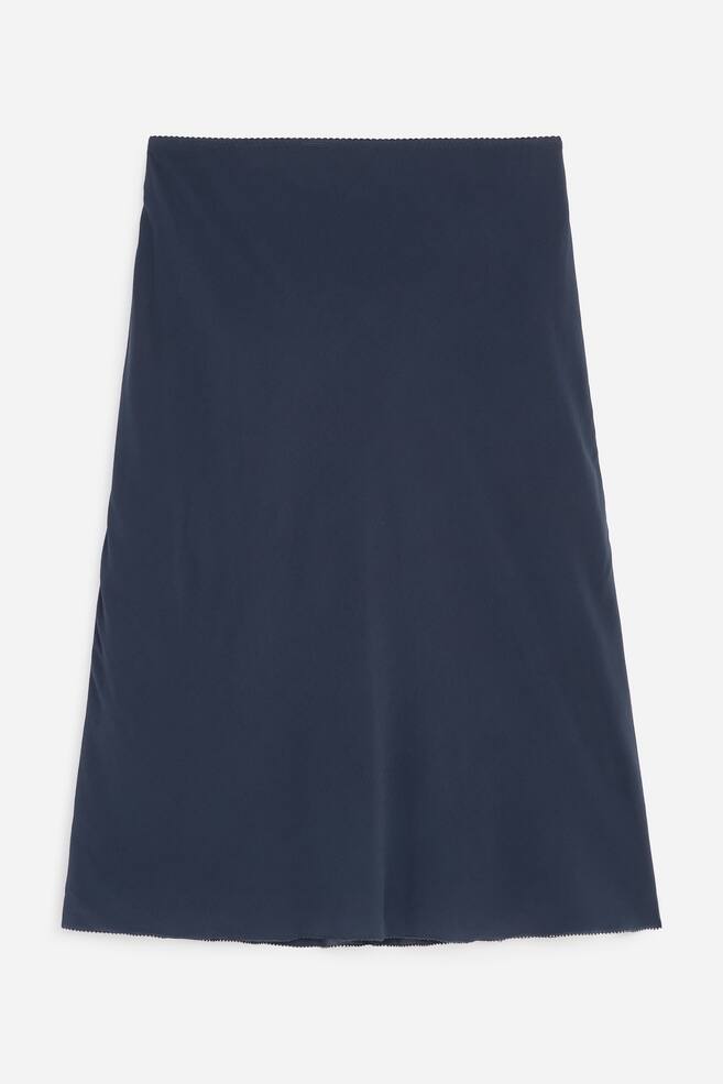 Chiffon Midi Skirt - Navy - 1